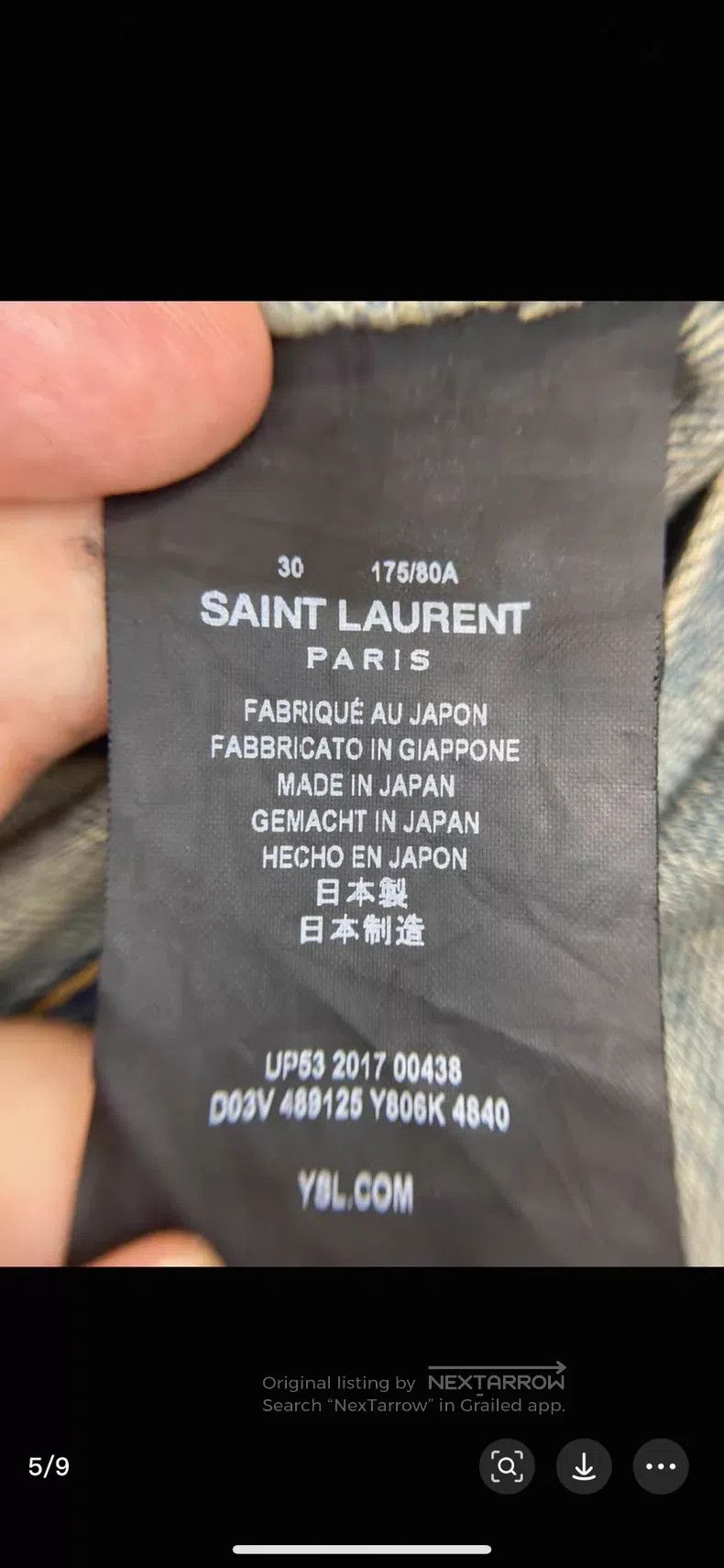 Saint Laurent Paris Saint Laurent Paris Classic single knee cut denim jeans i Size US 30 / EU 46 - 5 Thumbnail