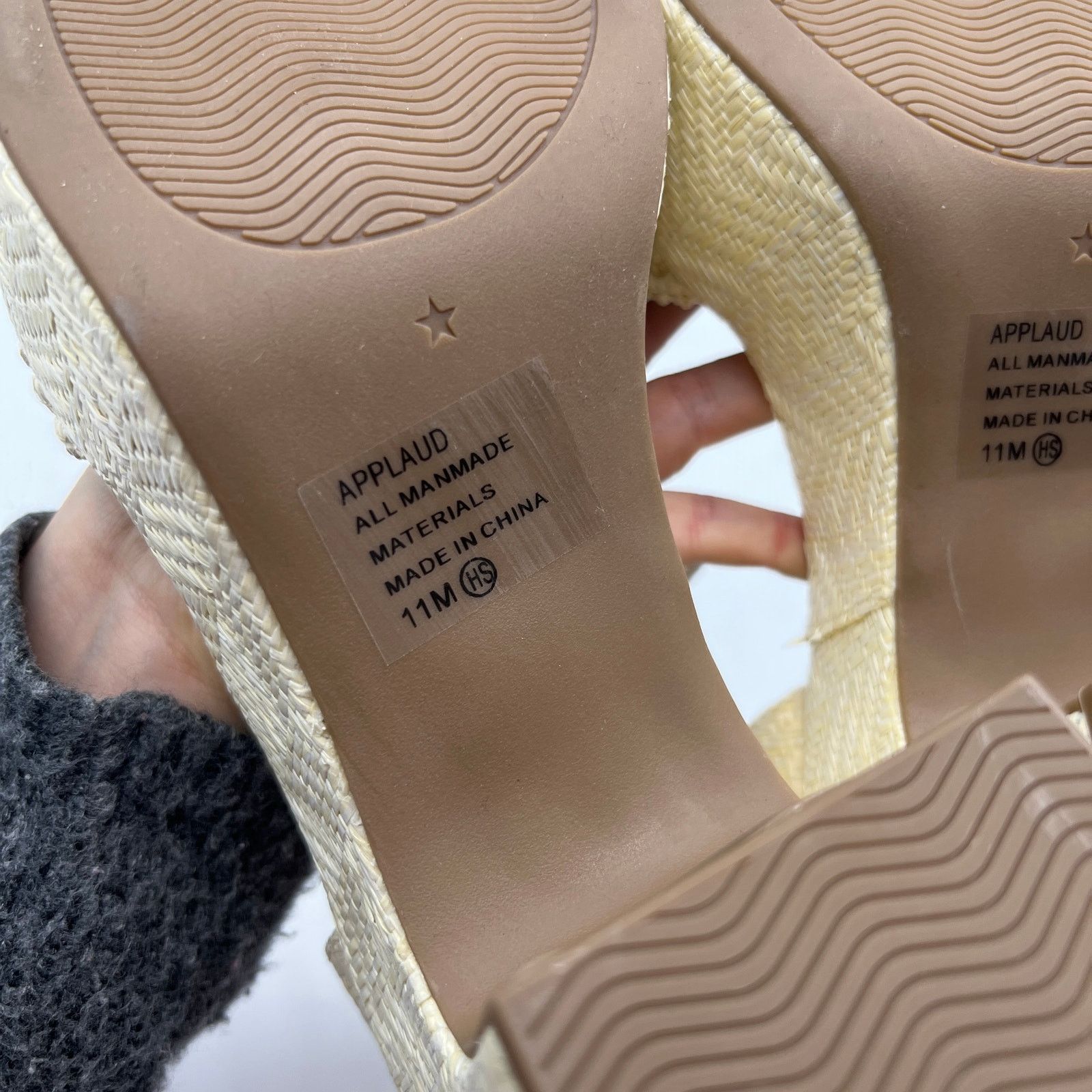 Other Women Block Shoes Platform Flat Wedge Casual Open Toe Size US 11 / IT 41 - 5 Thumbnail