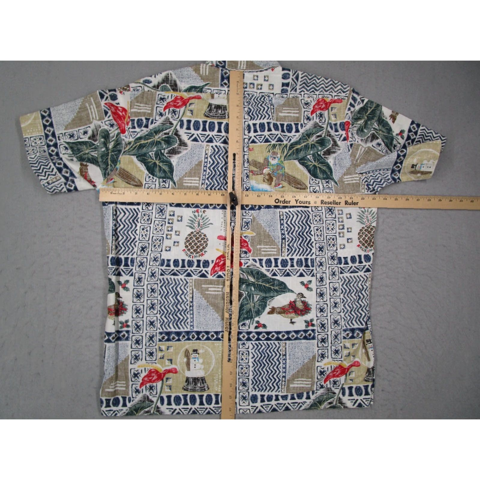 Reyn Spooner VINTAGE Reyn Spooner Hawaiian Shirt Mens Medium Blue Popover Mele Kalikimaka Christmas Retro Floral Size US M / EU 48-50 / 2 - 5 Thumbnail