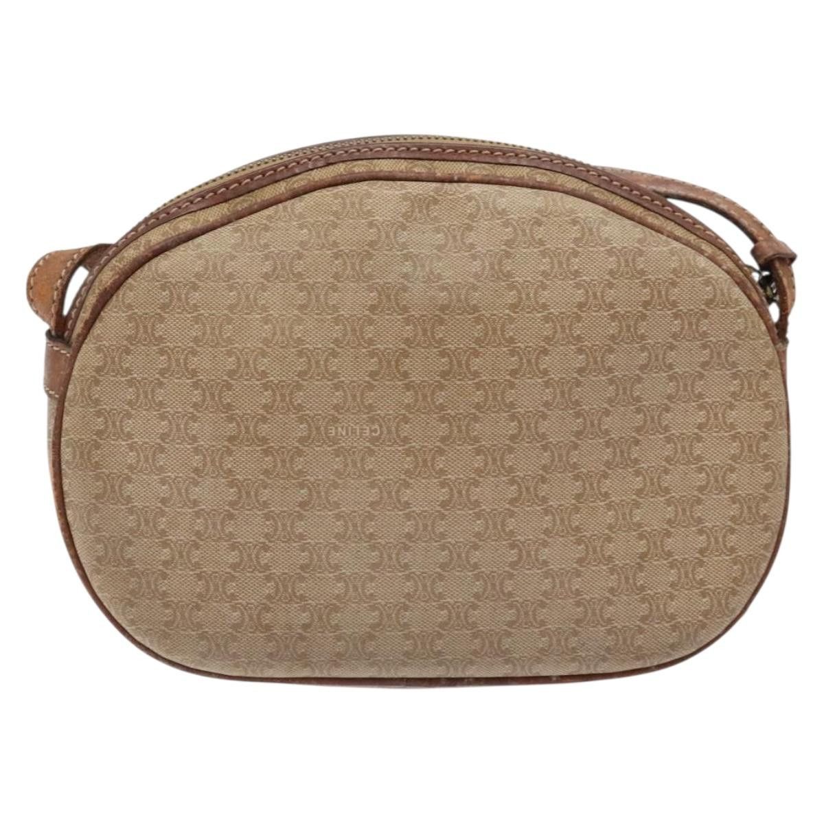 Celine CELINE Macadam Canvas Shoulder Bag Pvc Beige Gold Size ONE SIZE - 3 Thumbnail