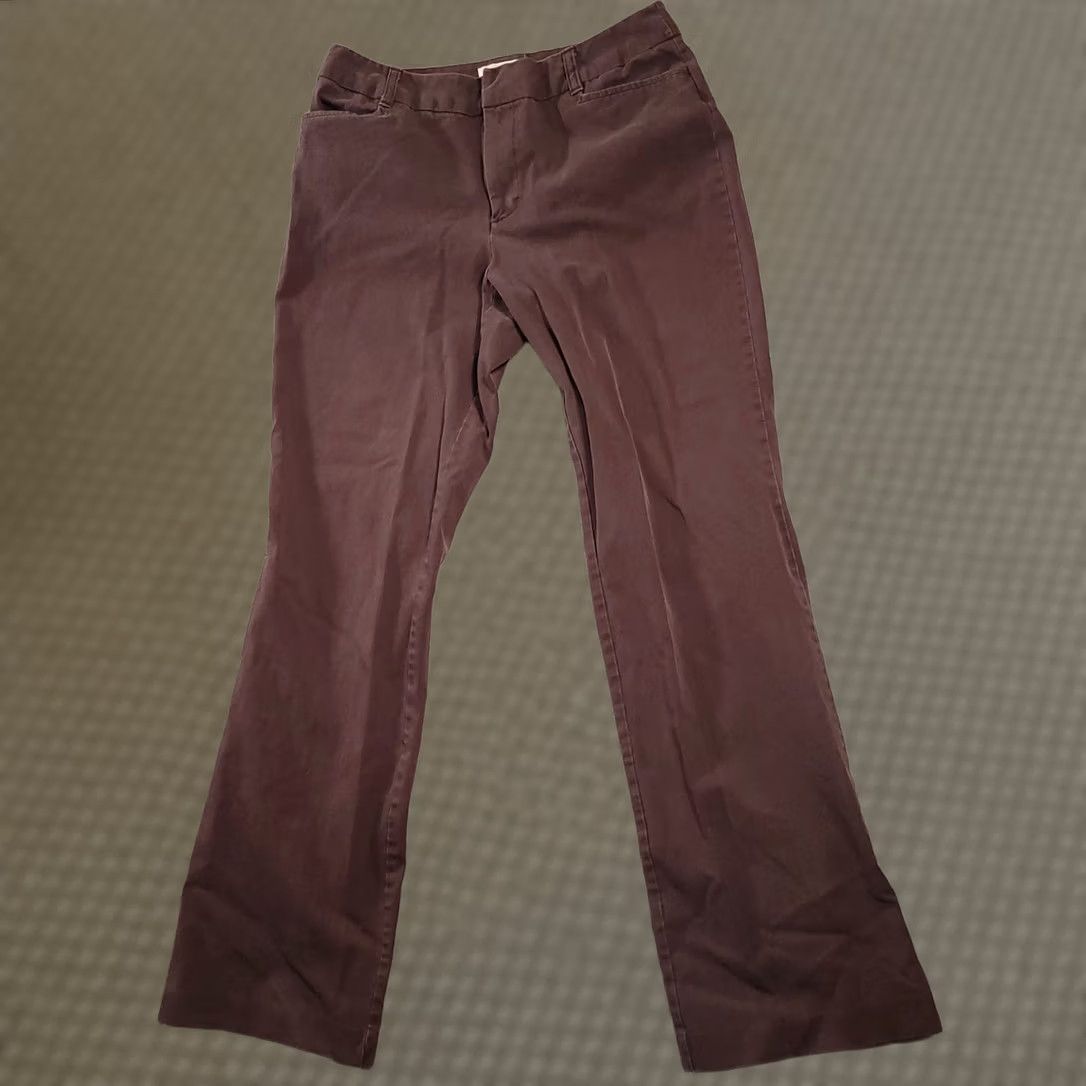 Vintage VINTAGE St. John's Bay Dress Pants Women's 10 Brown Mid Rise Stretch Bootcut Pants Womens 90s Casual Size 32" / US 10 / IT 46 - 1 Thumbnail