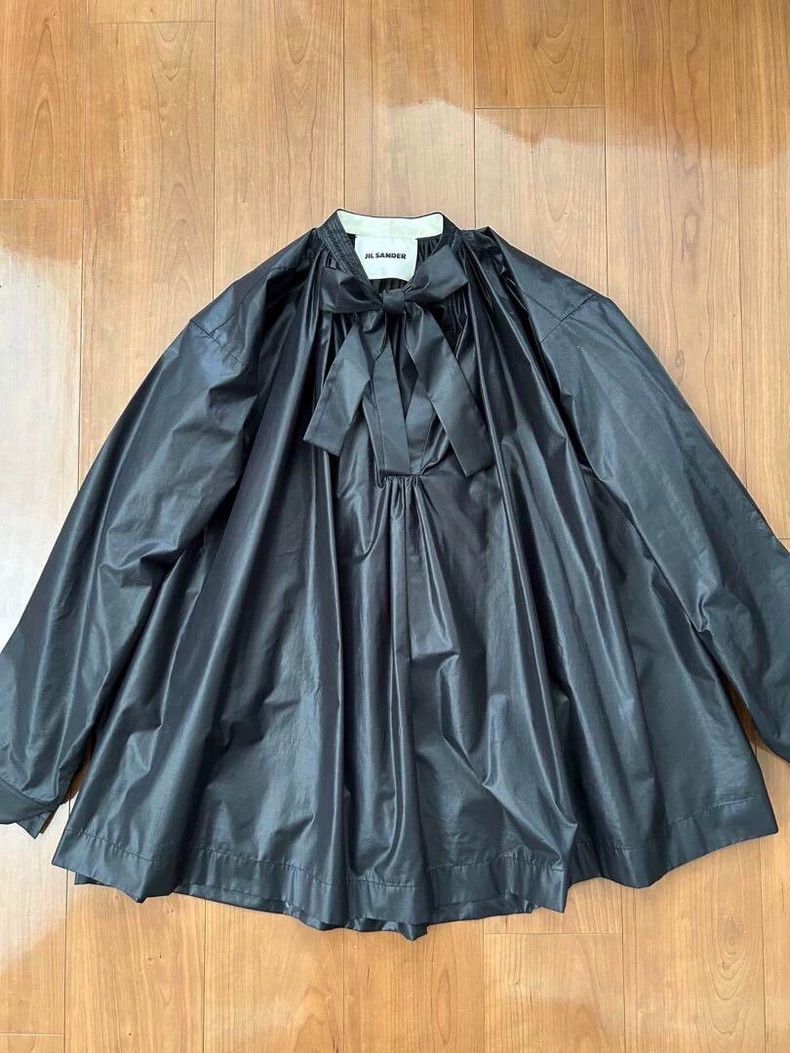 Jil Sander Jil Sander size 32 Black pleated shirt Size 4XL / US 24-26 - 1 Thumbnail