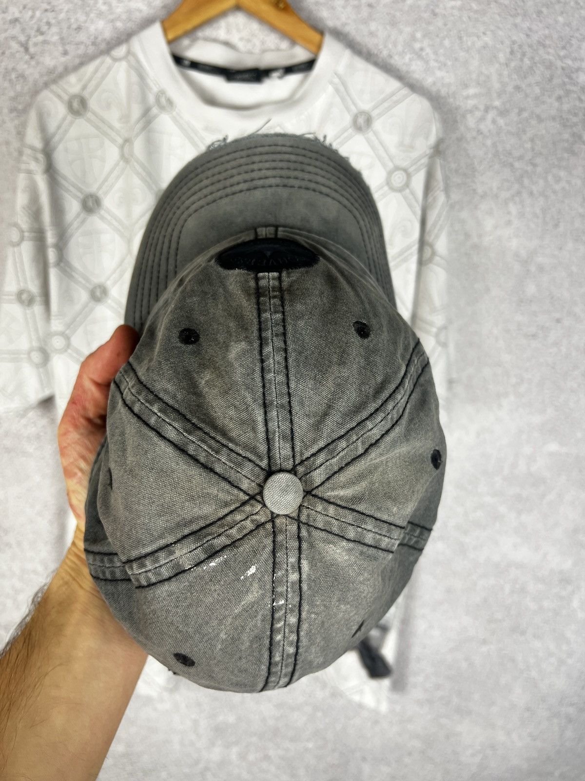 Converse Vintage Converse All Star Distressed Trashed Cap Hat Size ONE SIZE - 3 Thumbnail