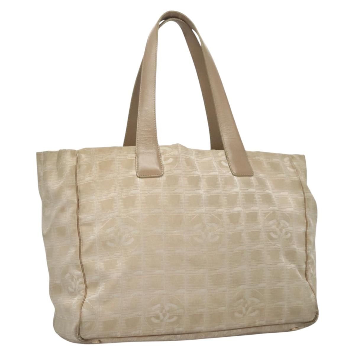 Chanel New Travel Line Tote Bag Nylon Pink Cc Auth Th5848, Women's