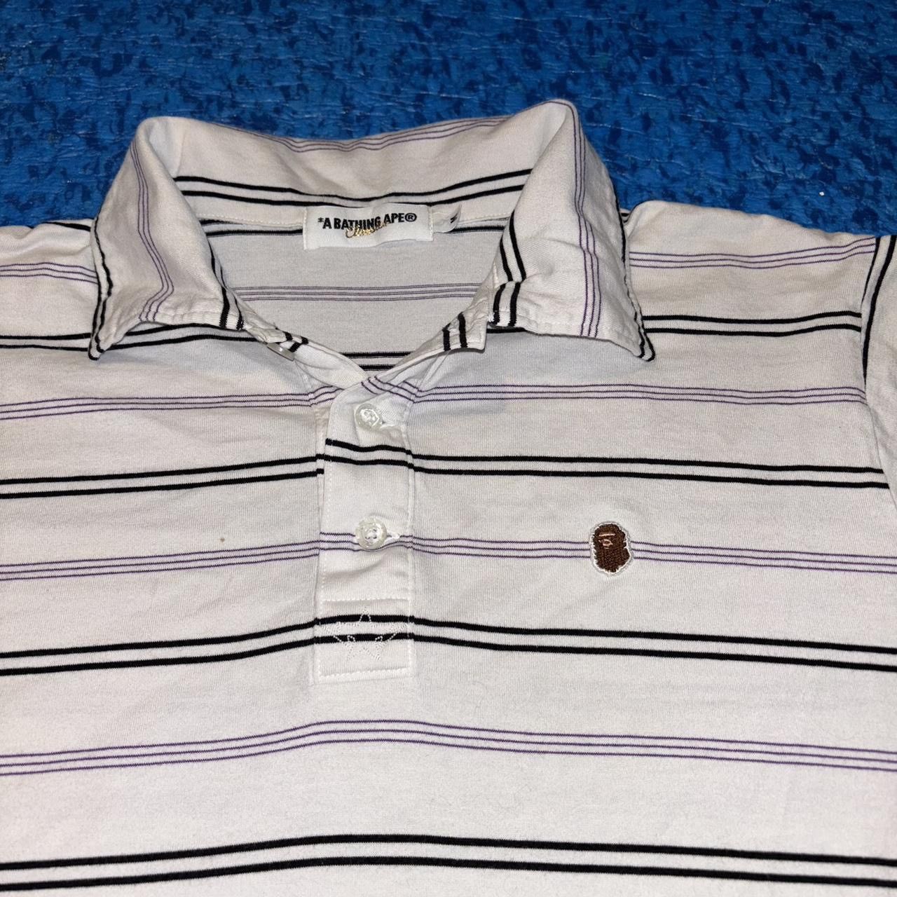 Bape One Point Striped Polo Size US M / EU 48-50 / 2 - 3 Thumbnail