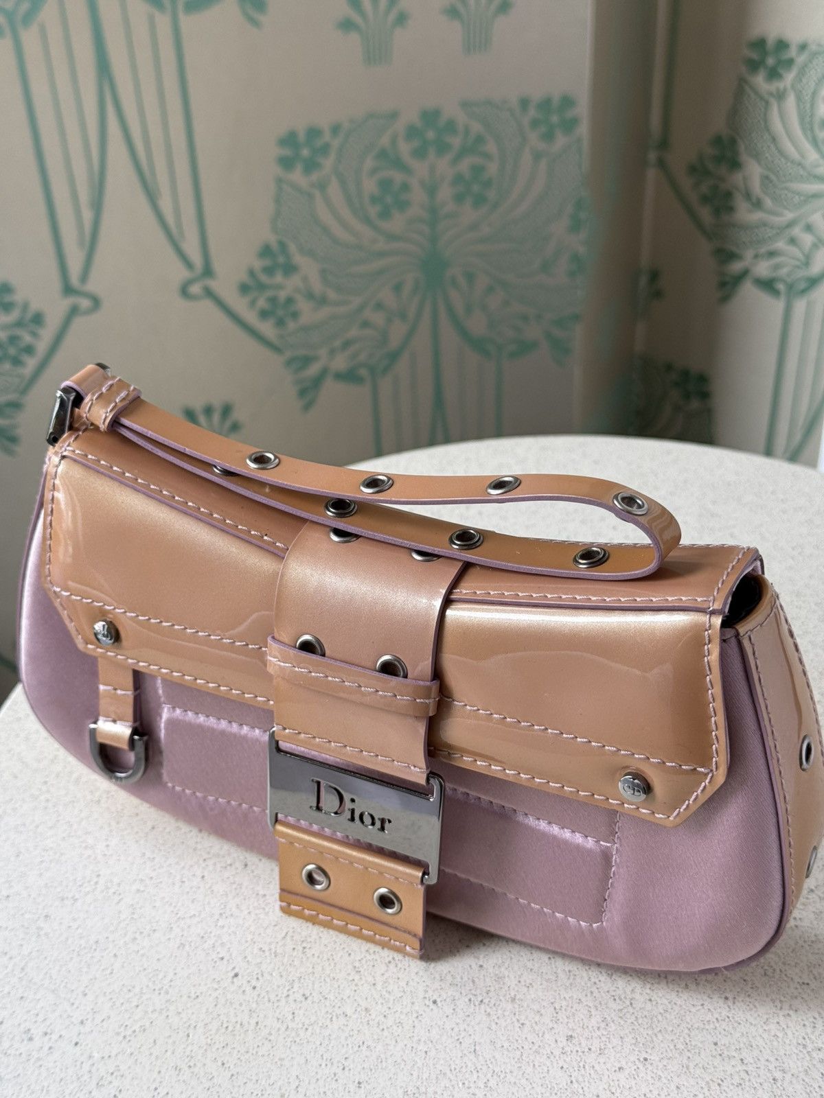 Dior 2002 Dior Street Chic Mini Columbus Pink Satin Clutch Bag Size ONE SIZE - 12 Thumbnail