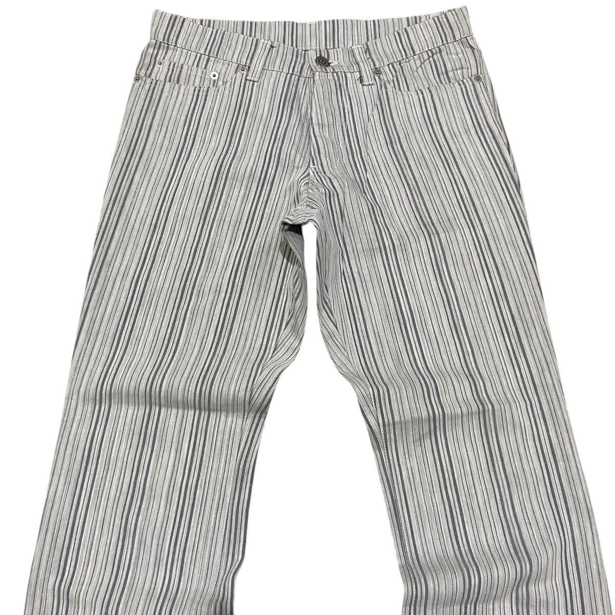 Tornado Mart Tornado Mart Grey Stripe Flared Pants Size US 29 - 2 Thumbnail
