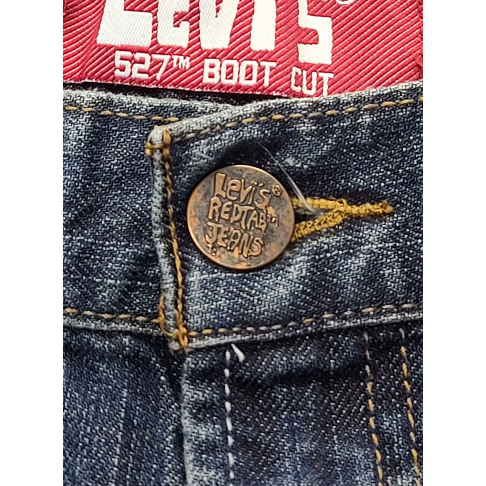 Levi's VINTAGE Levi's 527 Jeans Womens 18x29 Regular Fit Bootcut Distressed 90s Western Cowgirl Blue Jeans Women Regular Size 18 Mens? Size 40" / US 18 - 5 Thumbnail