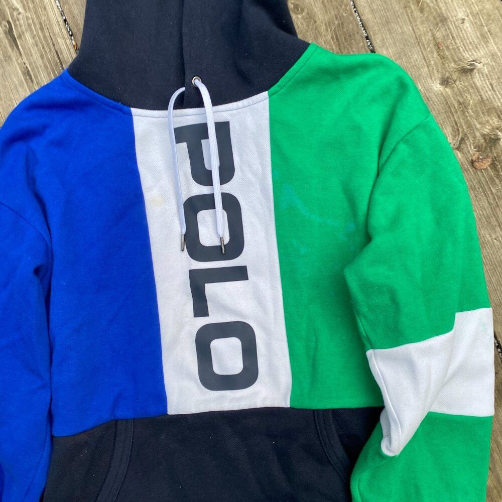 Polo Ralph Lauren Polo Ralph Lauren Blue Multi Colour Block Hoodie Sweater Sm Size US S / EU 44-46 / 1 - 4 Thumbnail