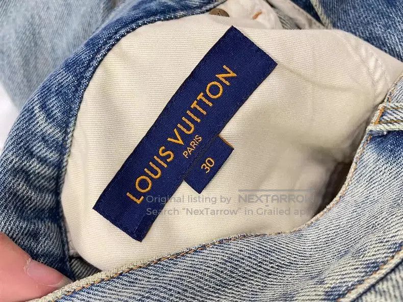 Louis Vuitton LV Classic Print Denim Jeans Size 30. Size US 30 / EU 46 - 7 Thumbnail
