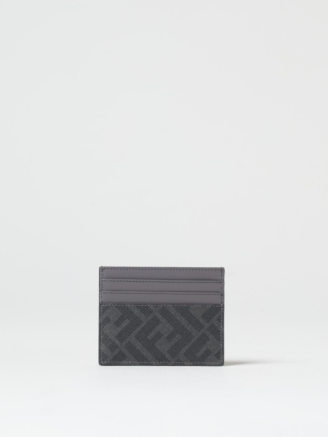 Fendi o1s1wg111125 Size: OS/ Diagonal Card Holder in Grey Size ONE SIZE - 2 Thumbnail