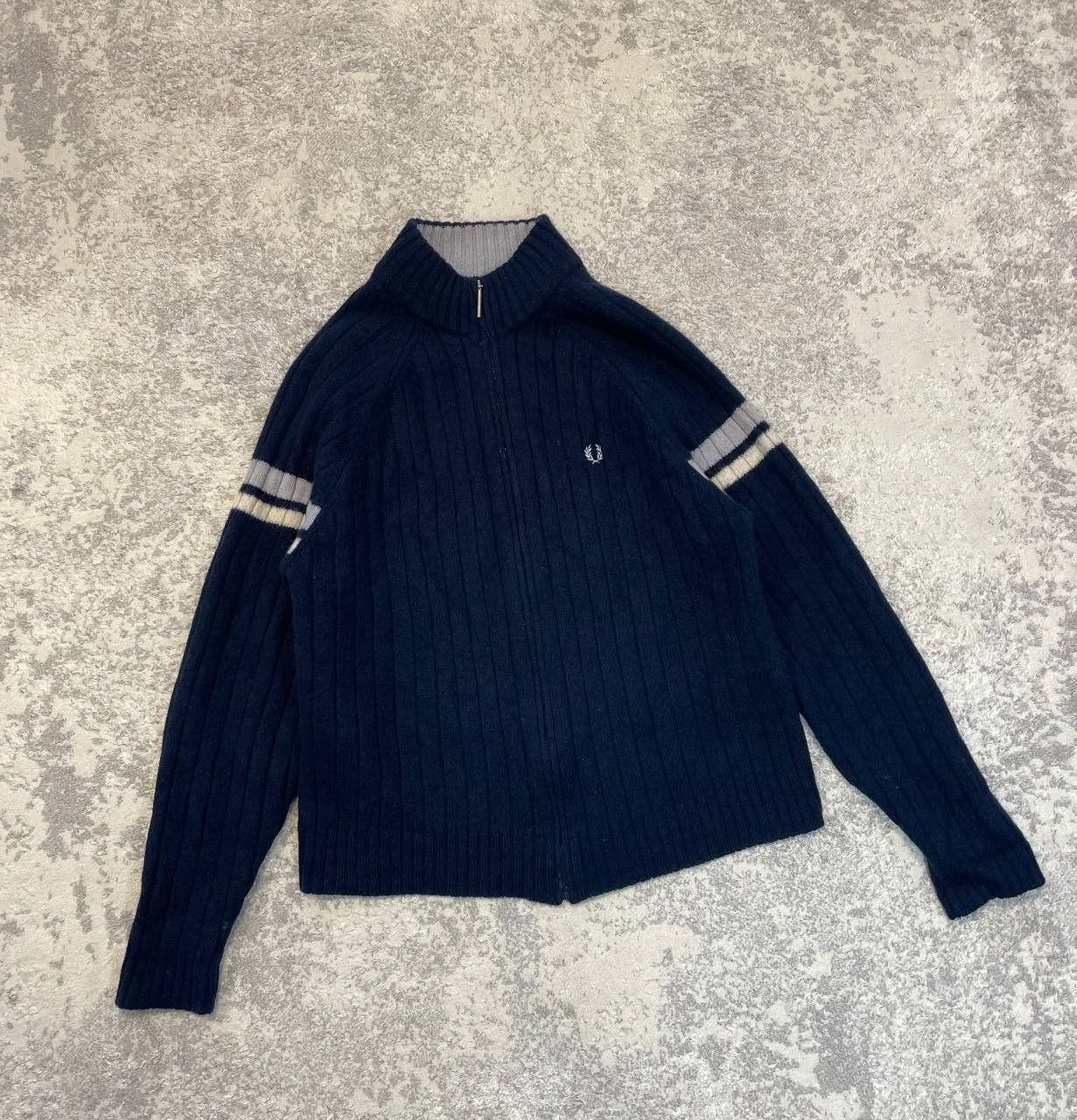 Fred Perry Fred Perry Vintage Wool Full Zip Sweater Size US L / EU 52-54 / 3 - 1 Thumbnail