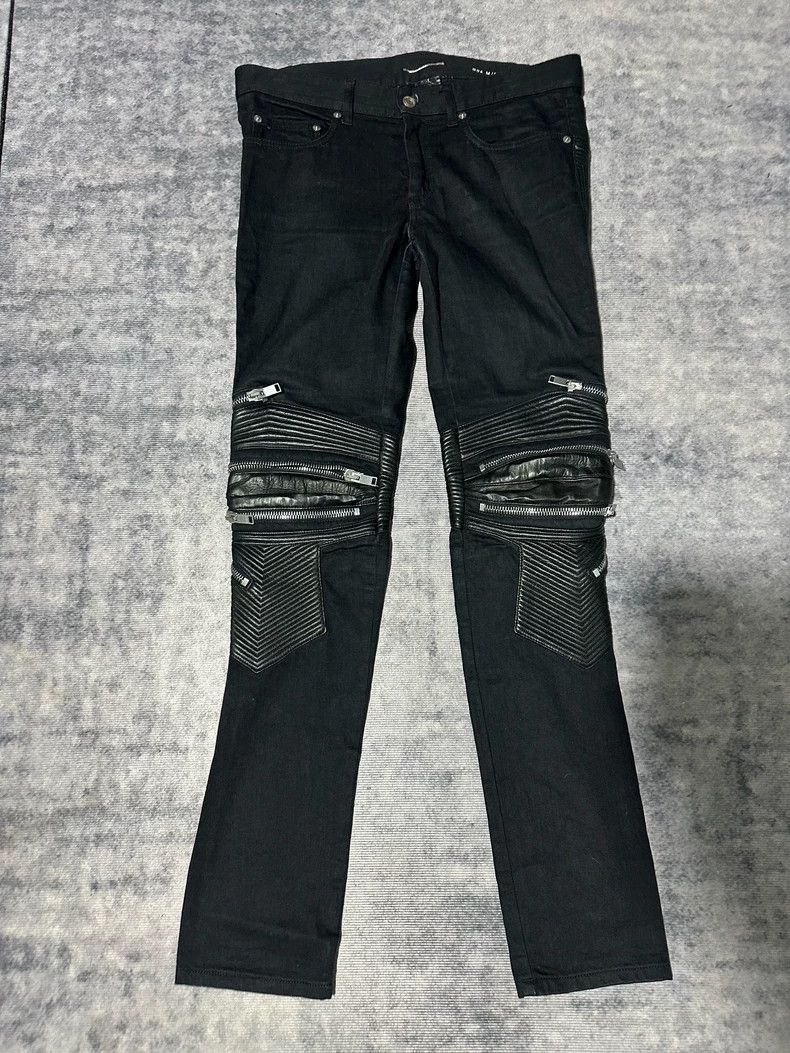 Saint Laurent Paris SLP D04 Zipped Biker Jeans | Grailed