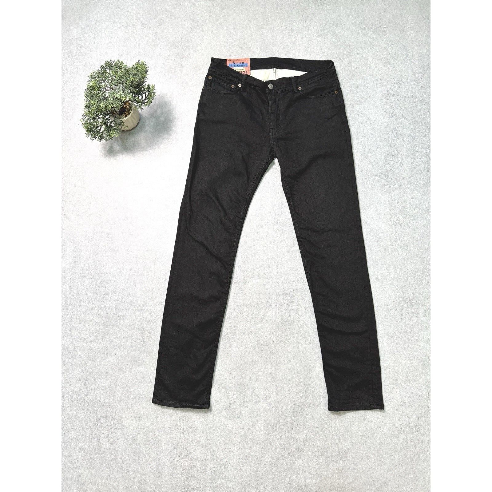 Acne Studios Bla Konst North Stay Black Slim Fit Denim Jeans