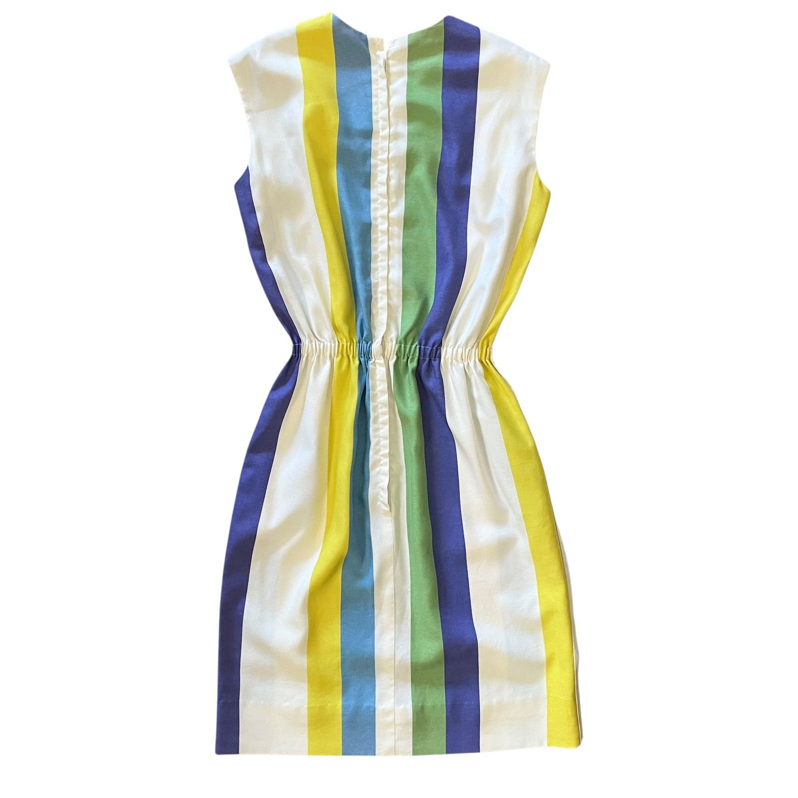 Vintage Vintage Stacy Ames 1960s Striped Sleeveless Sheath Dress Size S / US 4 / IT 40 - 2 Thumbnail