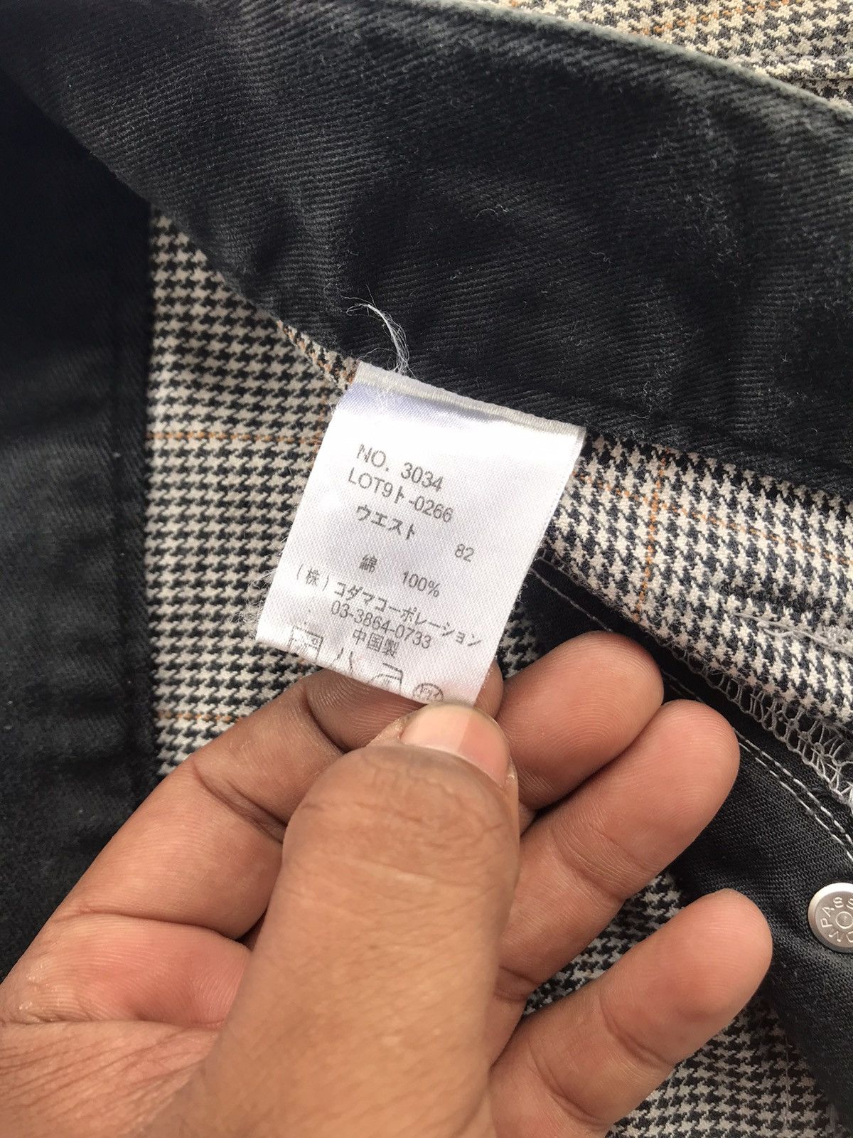 Japanese Brand Root Three Checkered Pants with Multi Pocket Zipper Details Size US 32 / EU 48 - 5 Thumbnail