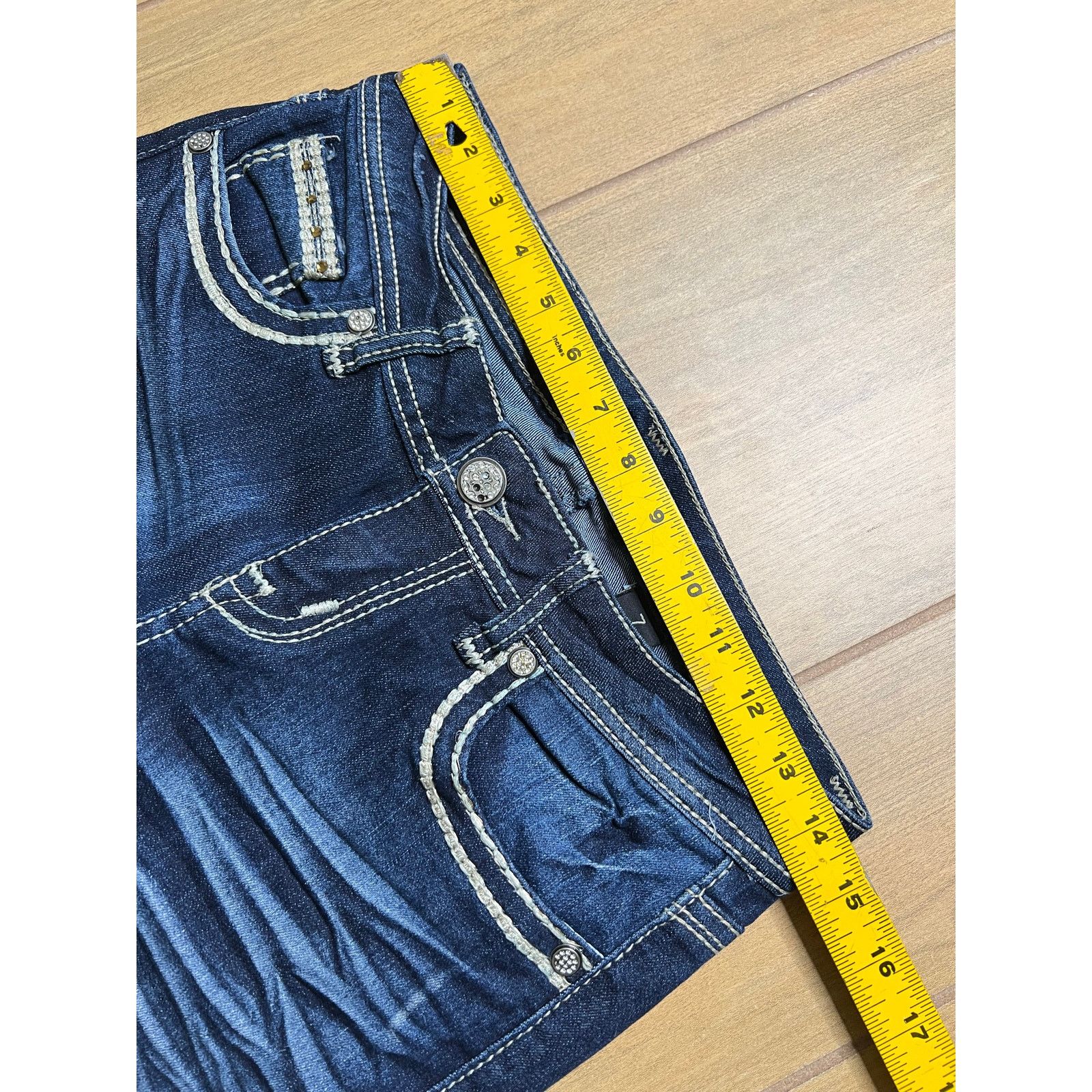 Vintage ZCO Jeans Premium Womens Size 7 Bootcut Flare Dark Wash Y2K Size 29" - 5 Thumbnail