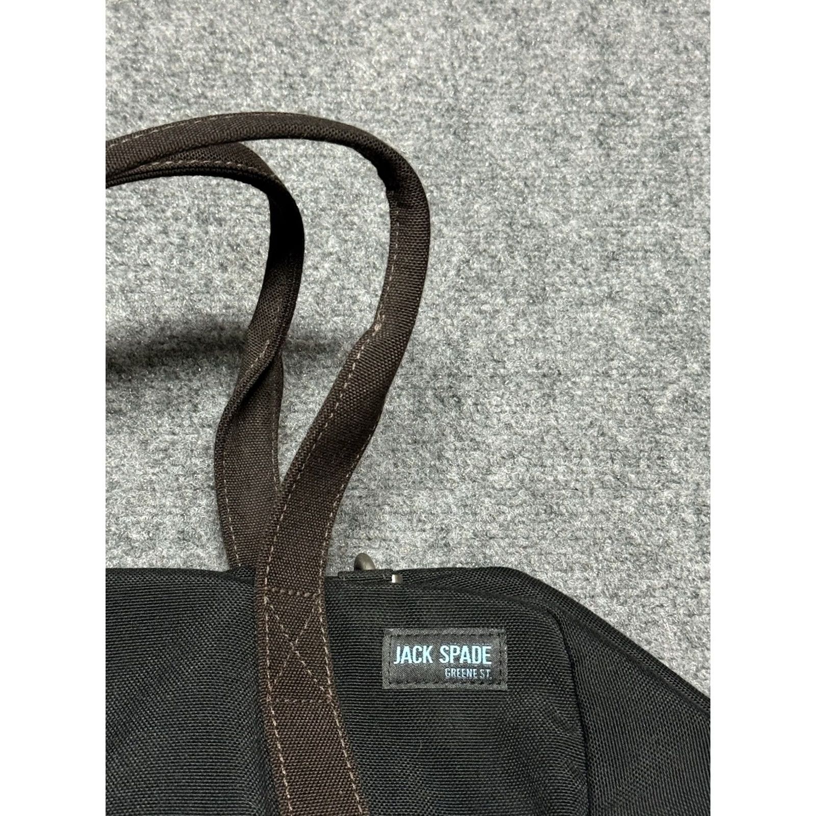 Vintage JACK SPADE Duffle Bag Black Medium Canvas Overnight Weekend Luggage Classic Size ONE SIZE - 3 Thumbnail