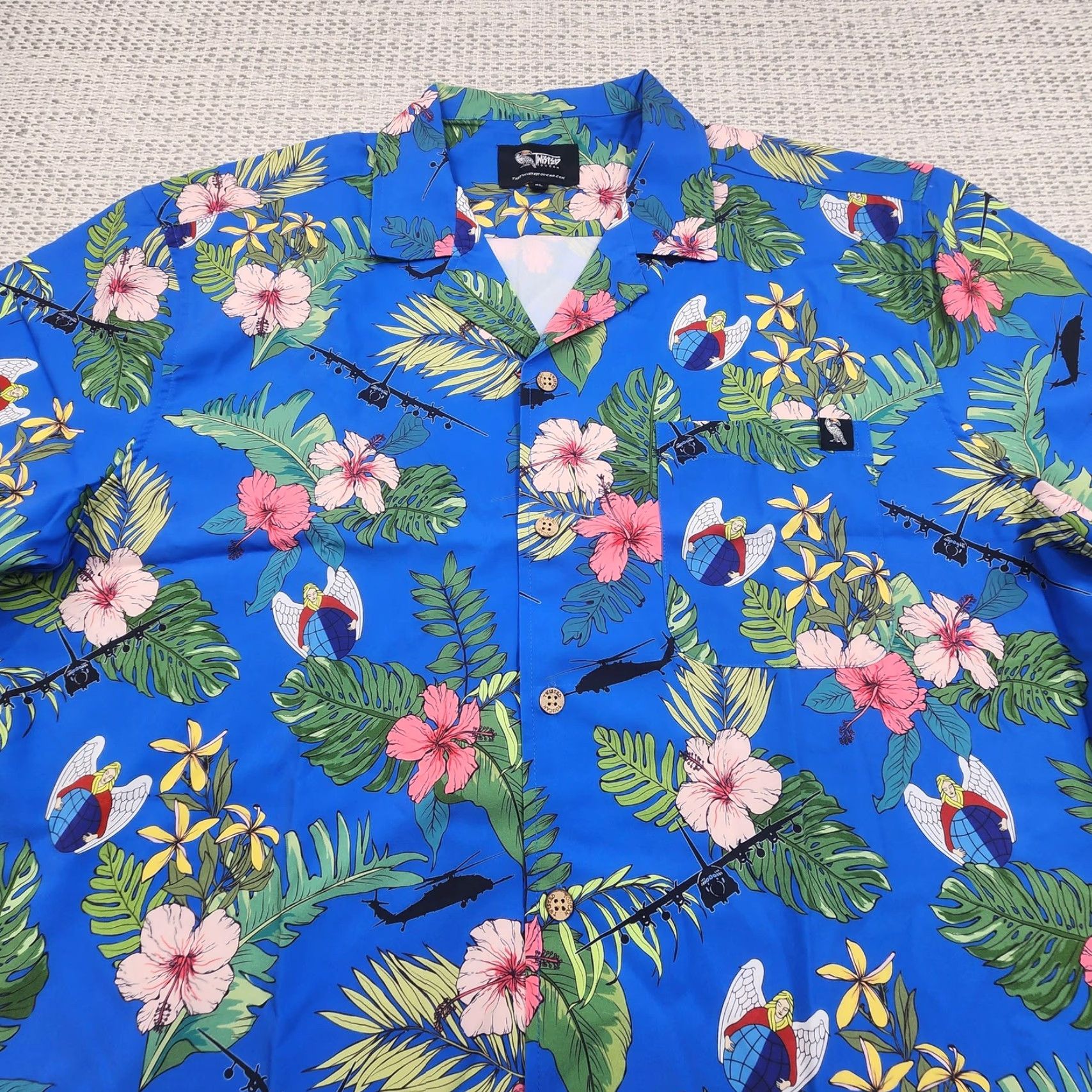 Twisted X Twisted Tucan Shirt Mens XL Blue Hawaiian Button Up Short Sleeve Floral Size US XL / EU 56 / 4 - 4 Thumbnail