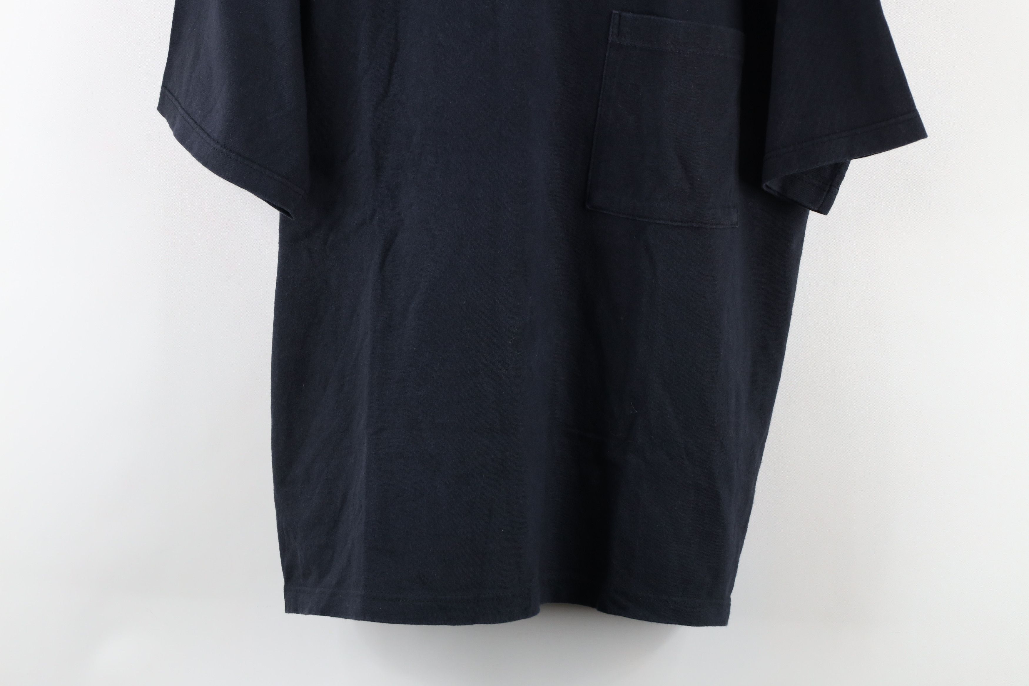 Vintage Vintage 90s Streetwear Blank Pocket T-Shirt Black Cotton USA Size XXL / US 16-18 / IT 52-54 - 3 Thumbnail