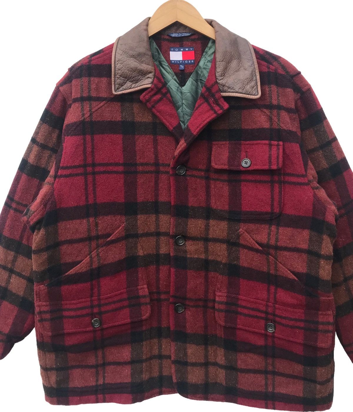 Tommy Hilfiger Vintage Tommy Hilfiger Tartan Wool Plaid Heavy Jacket Size US L / EU 52-54 / 3 - 5 Thumbnail