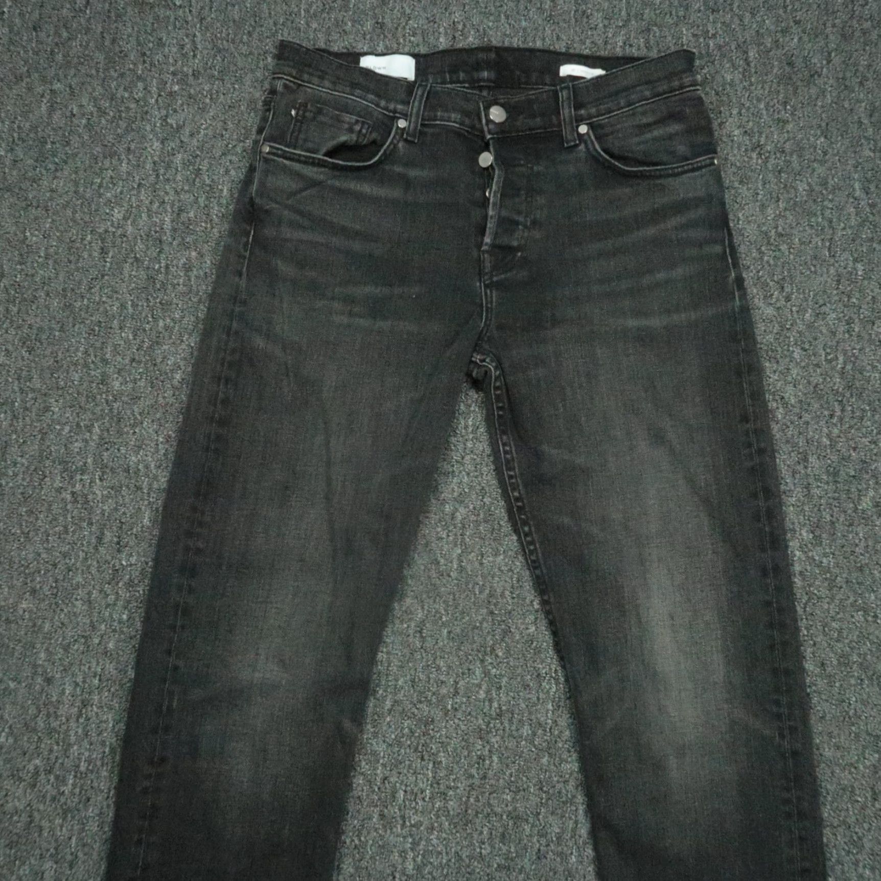 Vintage BALDWIN Jeans Men 5-Pocket Denim Slim Straight 30x33 Black Cotton 30 Regular Inseam 33 Vintage? No—Modern Slim Fit Jeans Size US 30 / EU 46 - 2 Thumbnail