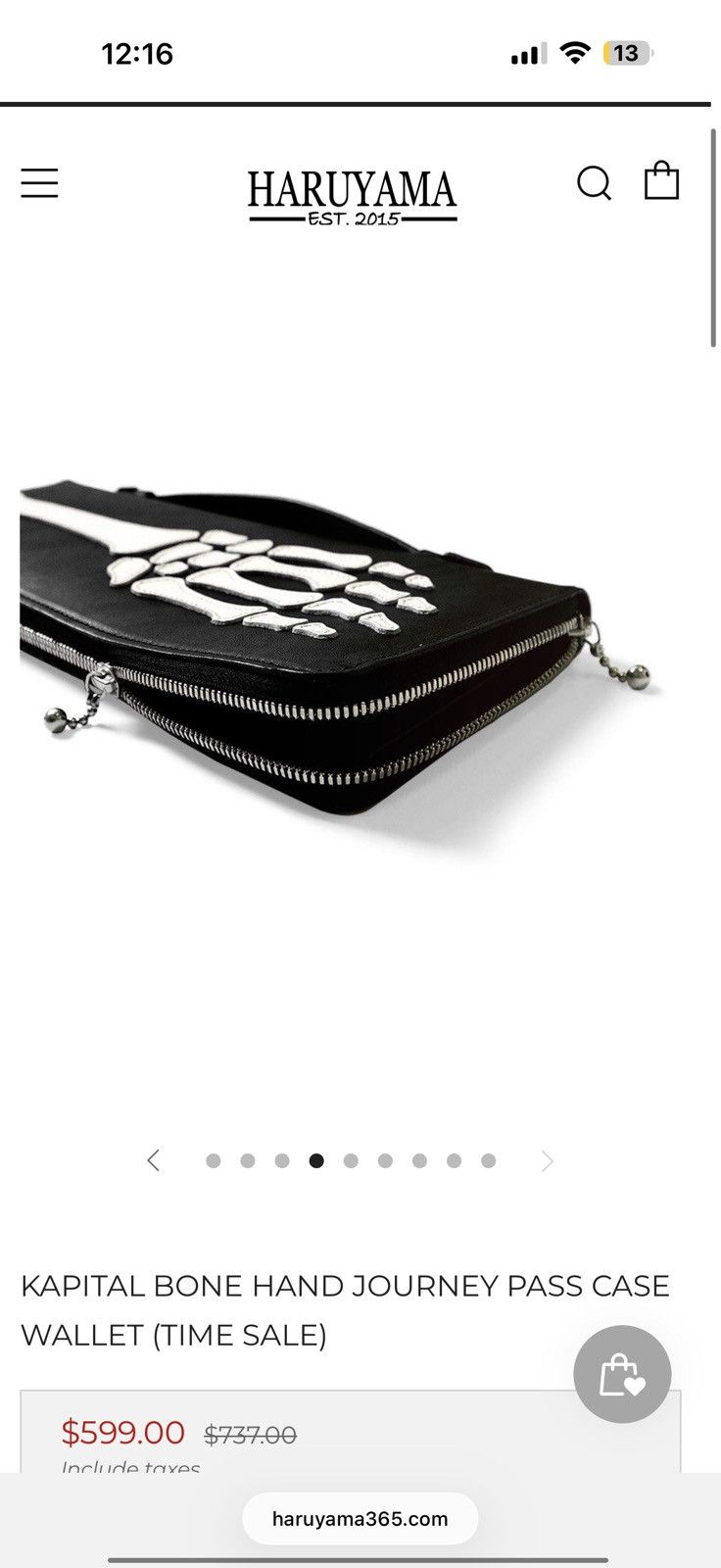 Kapital KAPITAL BONE HAND JOURNEY PASS CASE WALLET Size ONE SIZE - 5 Thumbnail