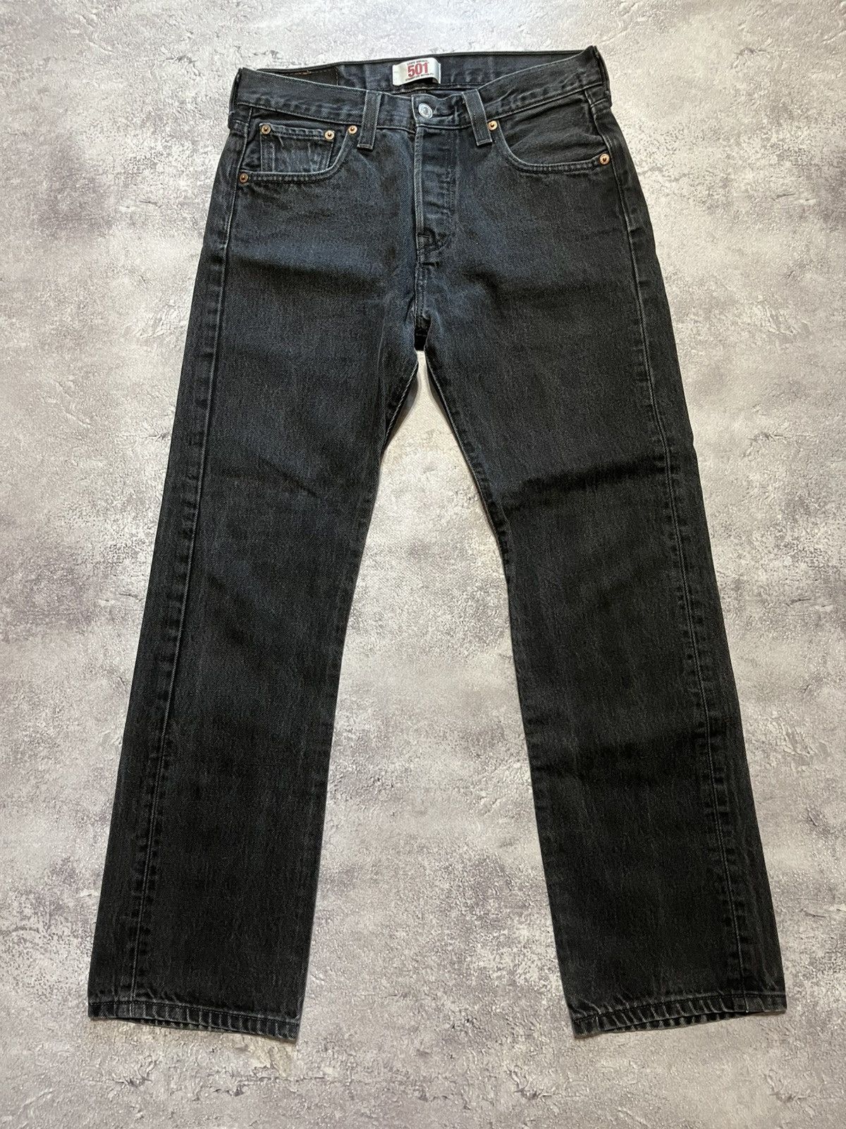 Levi's Levis 501 black grey jeans w29/l30 Size 29" - 2 Thumbnail