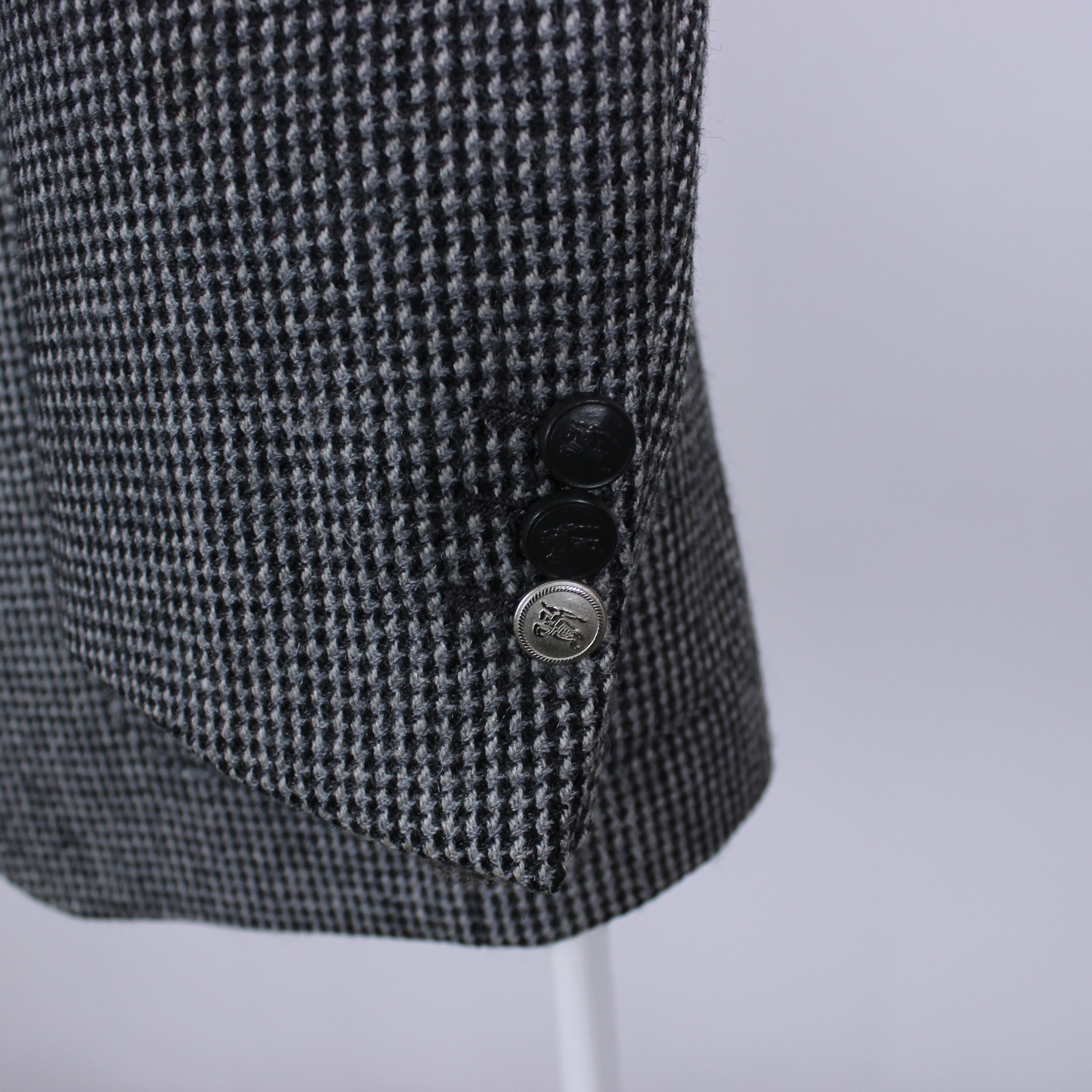 Burberry × Vintage Burberry blazer wool heavy M gray rarity Size 44R - 8 Thumbnail