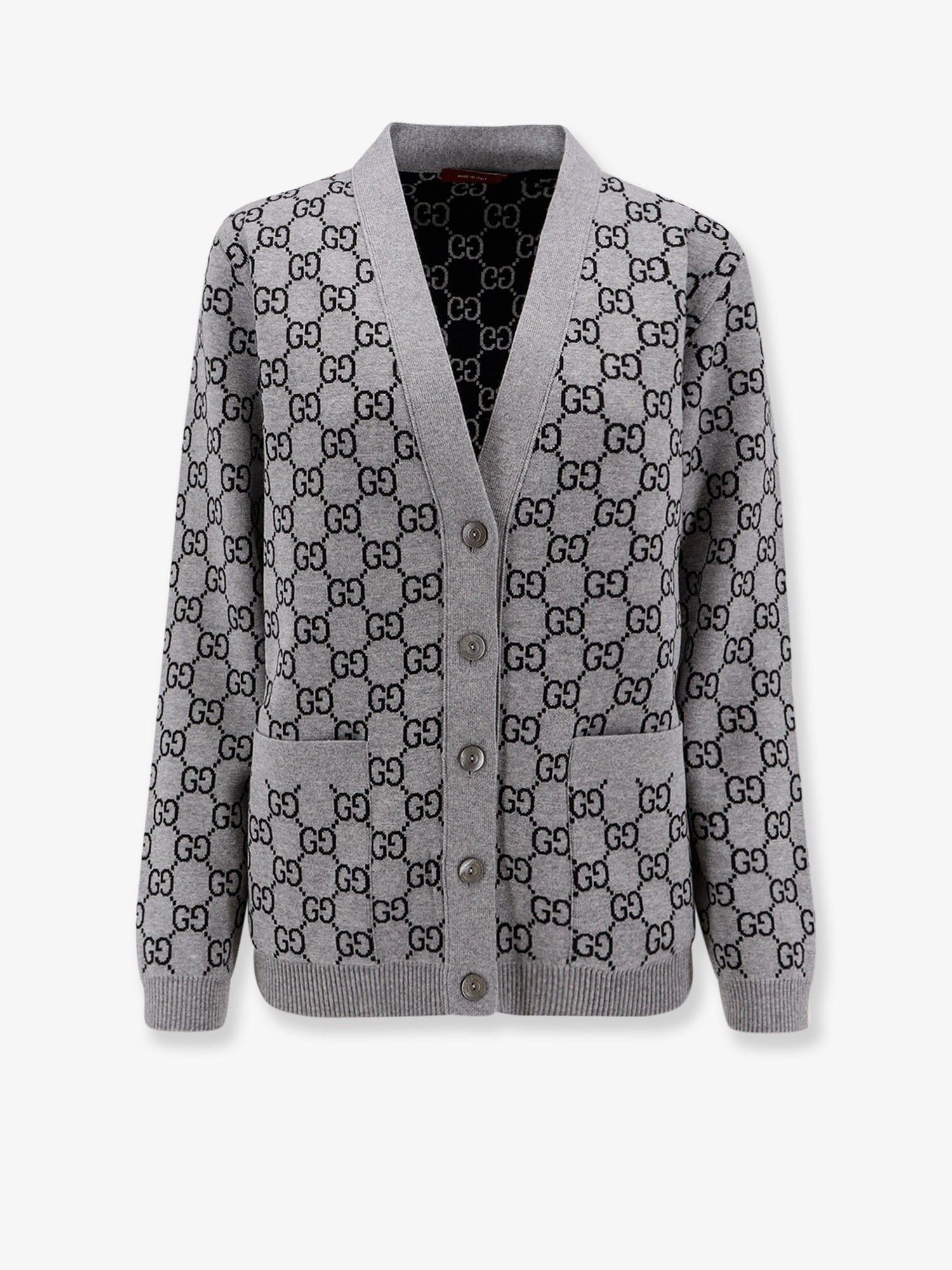 Gucci Reversible Wool Cardigan With Gg Motif Size XS / US 0-2 / IT 36-38 - 1 Thumbnail