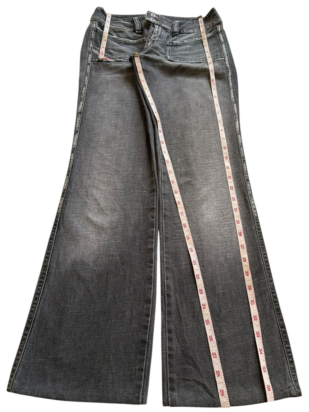 Designer × Diesel Vintage Italian Diesel Faded Wash Bush Pant Flare Jeans Size US 27 - 14 Thumbnail