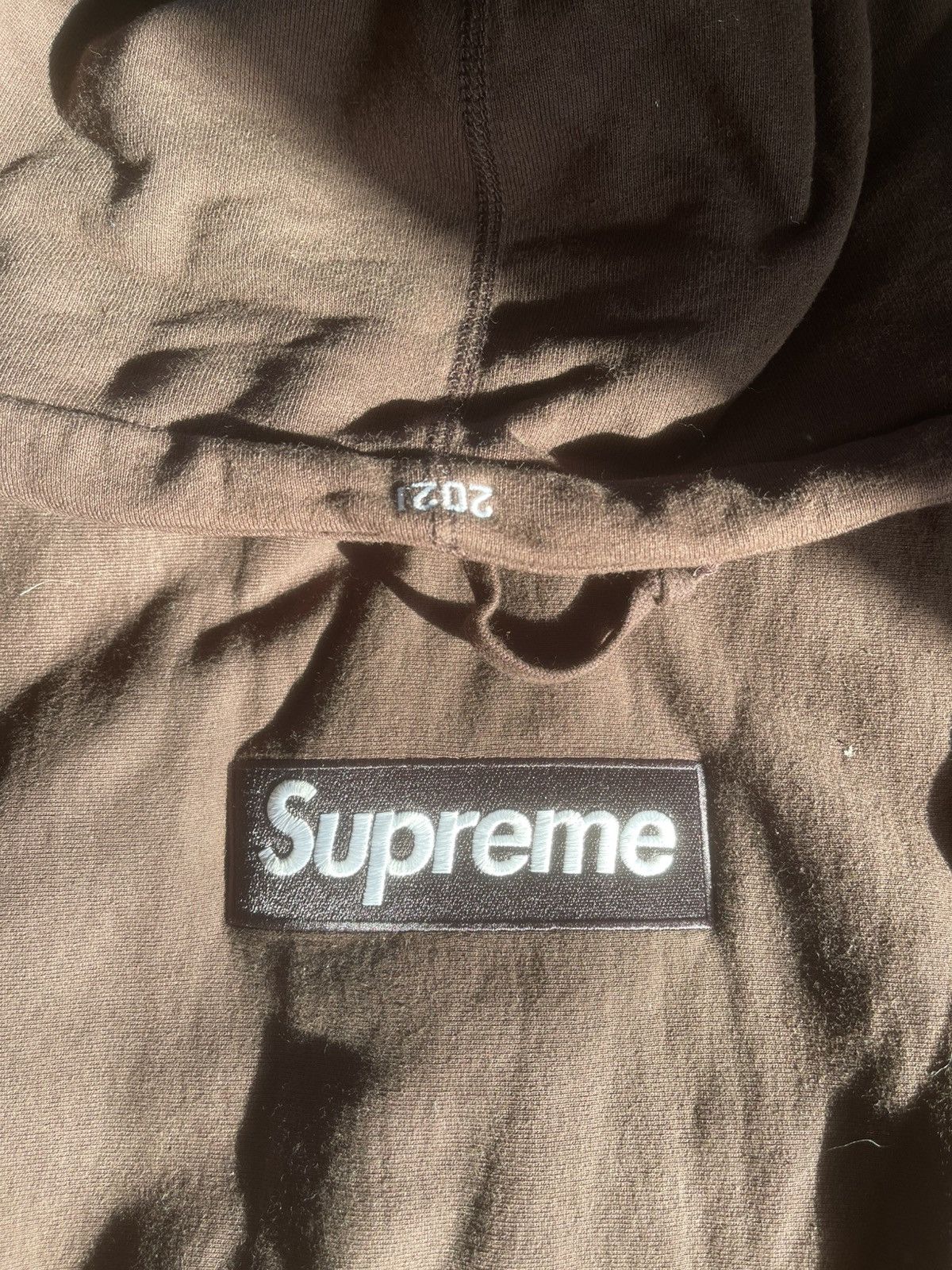 Supreme 2021 supreme boxed hoodie dark brown Size US M / EU 48-50 / 2 - 2 Thumbnail