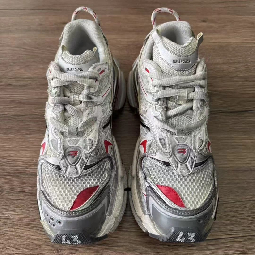 Balenciaga Balenciaga Runner 2.0 Silver/White/Red 43 Size US 10 / EU 43 - 3 Thumbnail