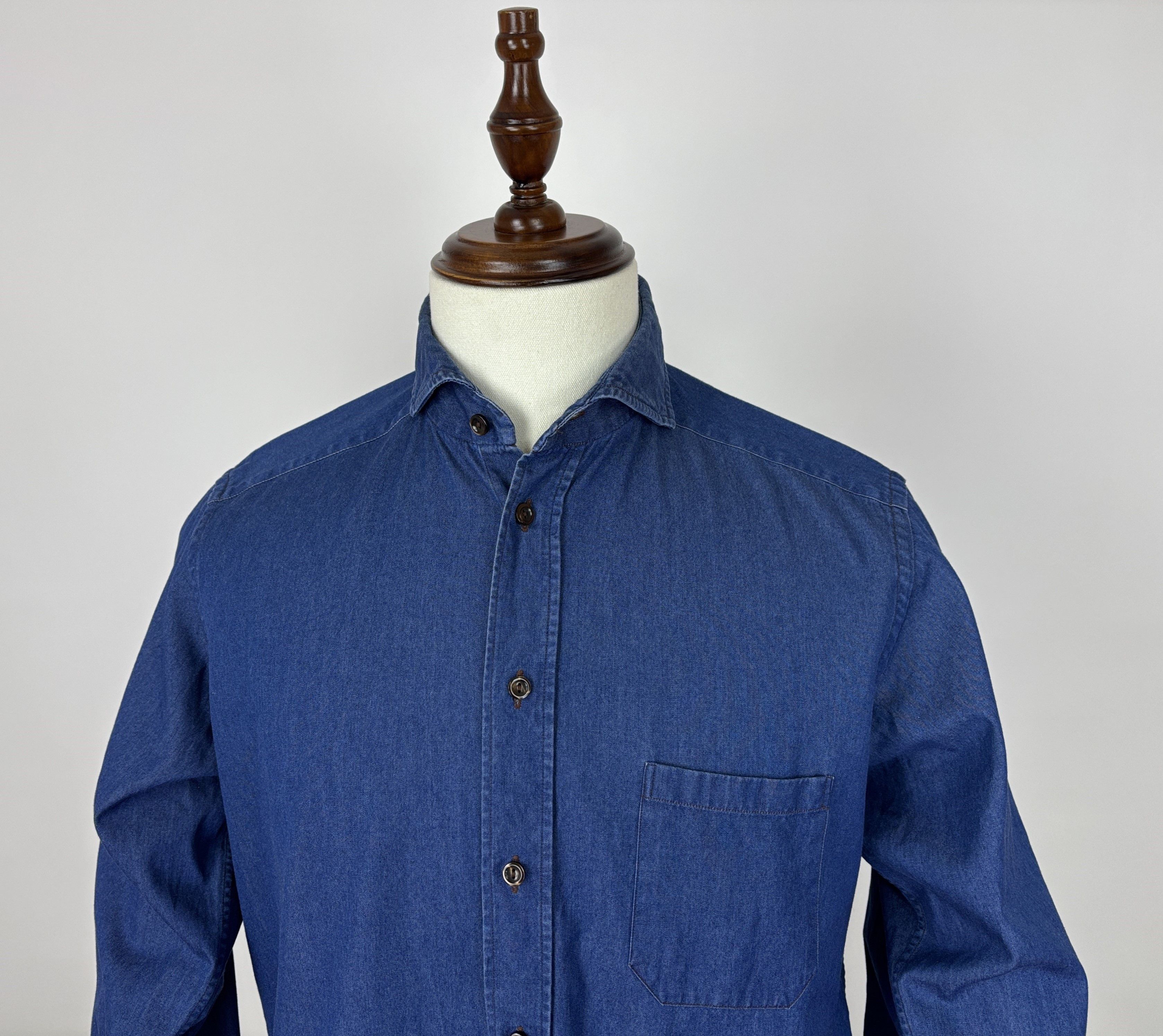 Eton Eton Contemporary Denim Dress Shirt Button Up Size US M / EU 48-50 / 2 - 3 Thumbnail