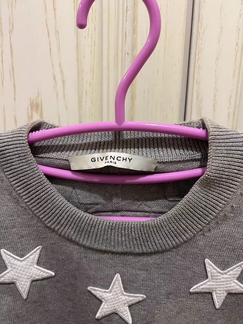 Givenchy Givenchy Grey Star Knit Sweater Size US M / EU 48-50 / 2 - 6 Thumbnail