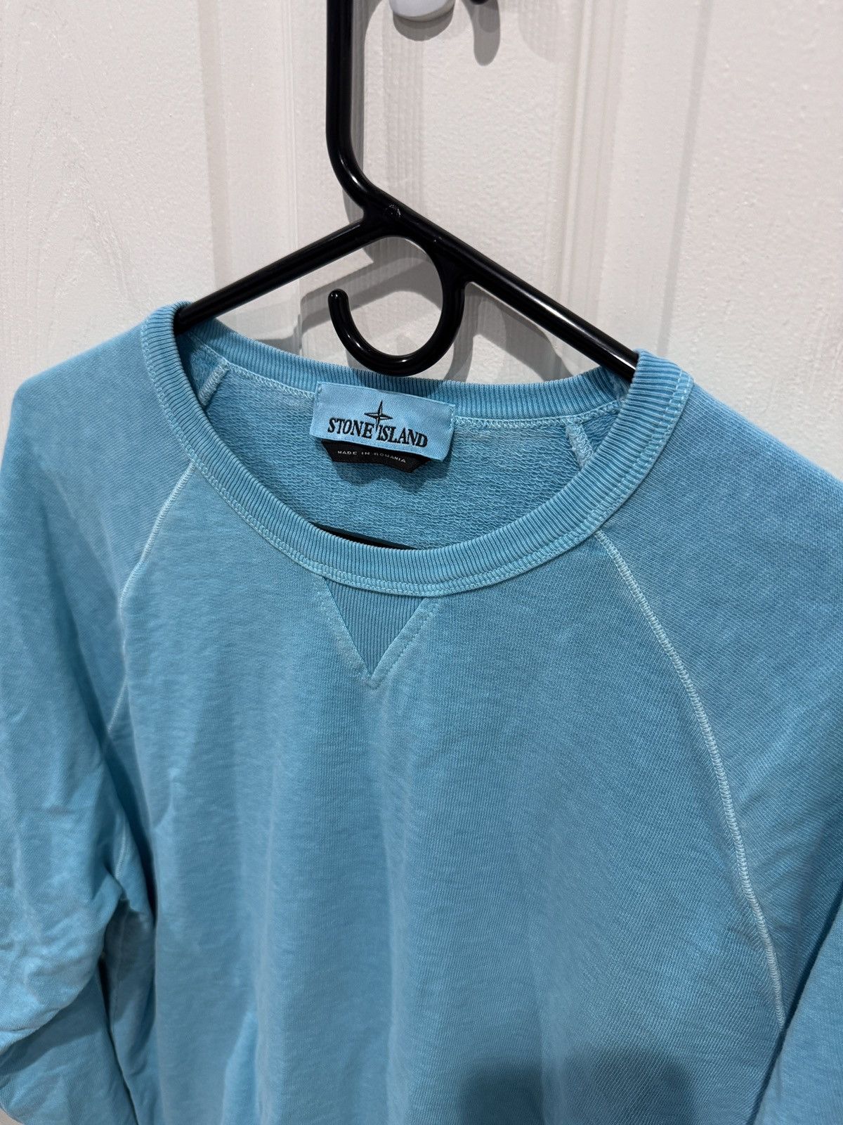 Stone Island Stone Island Garment Dyed Blue Malfile Sweater Sz L fits TTS Size US L / EU 52-54 / 3 - 4 Thumbnail