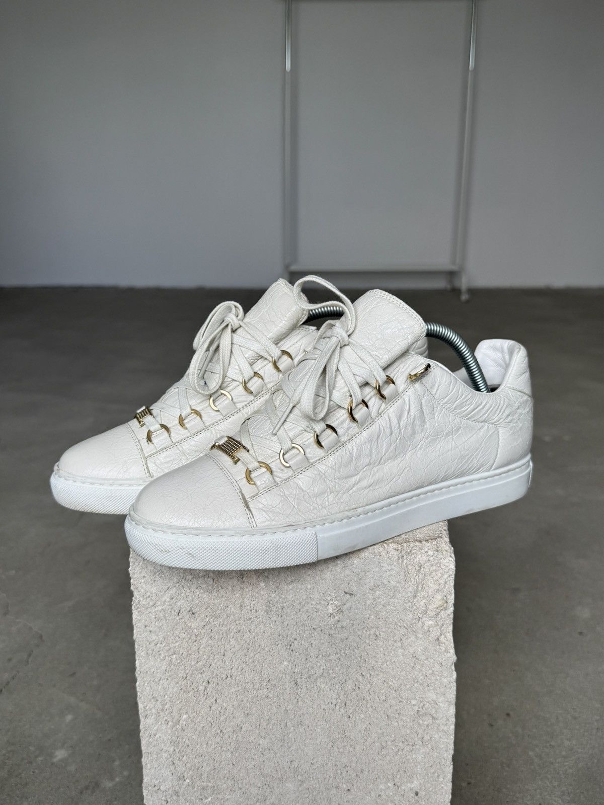 Balenciaga Balenciaga Arena Low Top Leather Sneakers Size US 7 / EU 40 - 5 Thumbnail