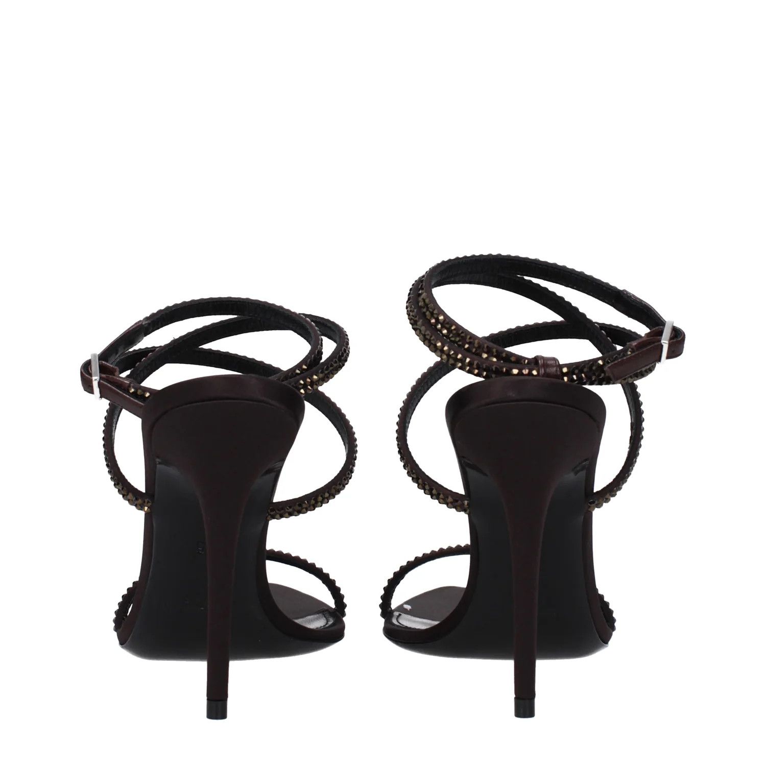 Saint Laurent Paris ob1o1e1124 Rhinestone Sandals in Burgandy Size US 7.5 / IT 37.5 - 5 Thumbnail