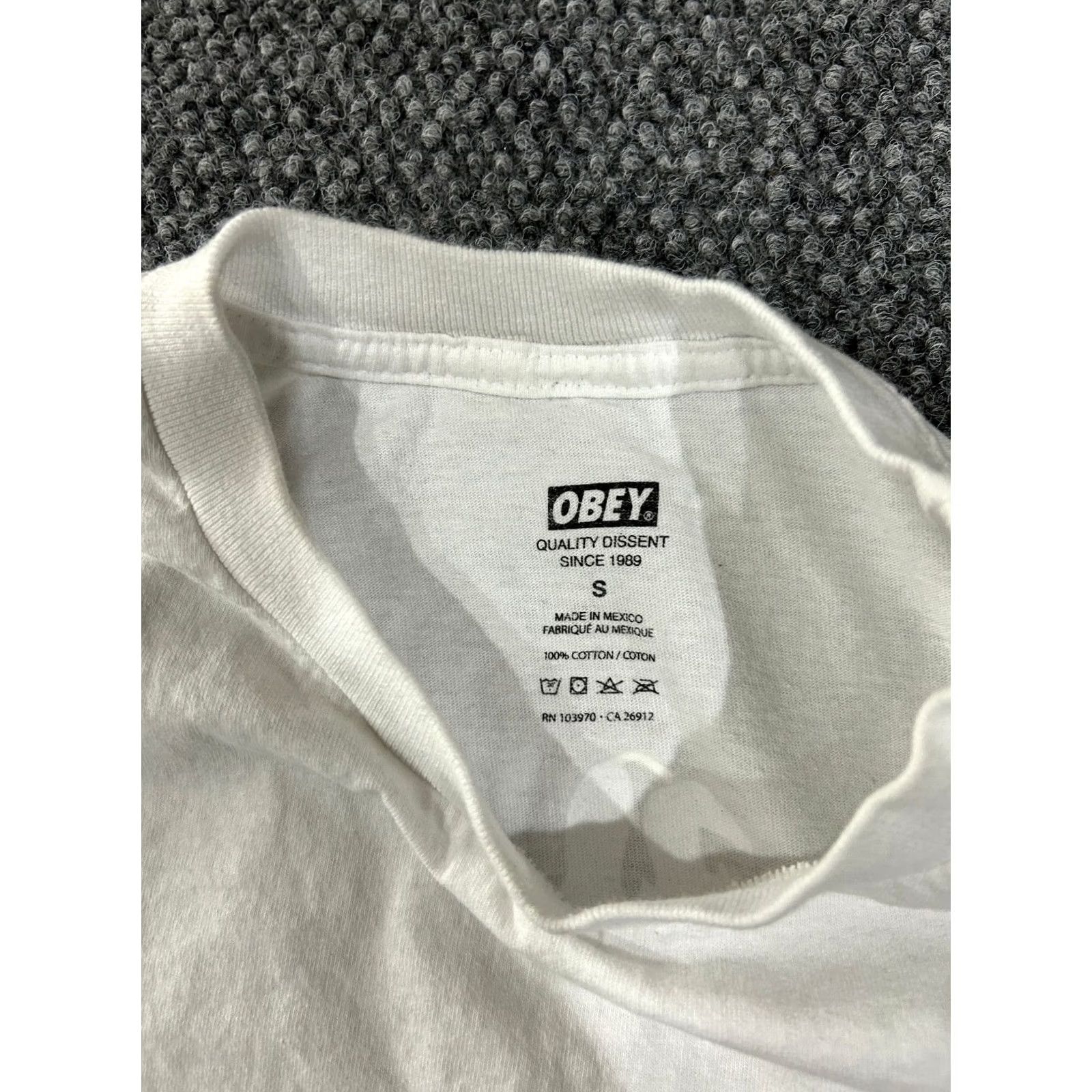Obey OBEY T-Shirt Womens S White Floral Graphic Streetwear Size S / US 4 / IT 40 - 5 Thumbnail