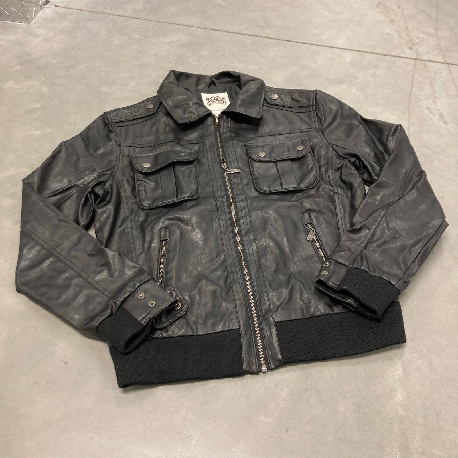 Vintage Vintage toxic hazard leather jacket Size US L / EU 52-54 / 3 - 1 Thumbnail