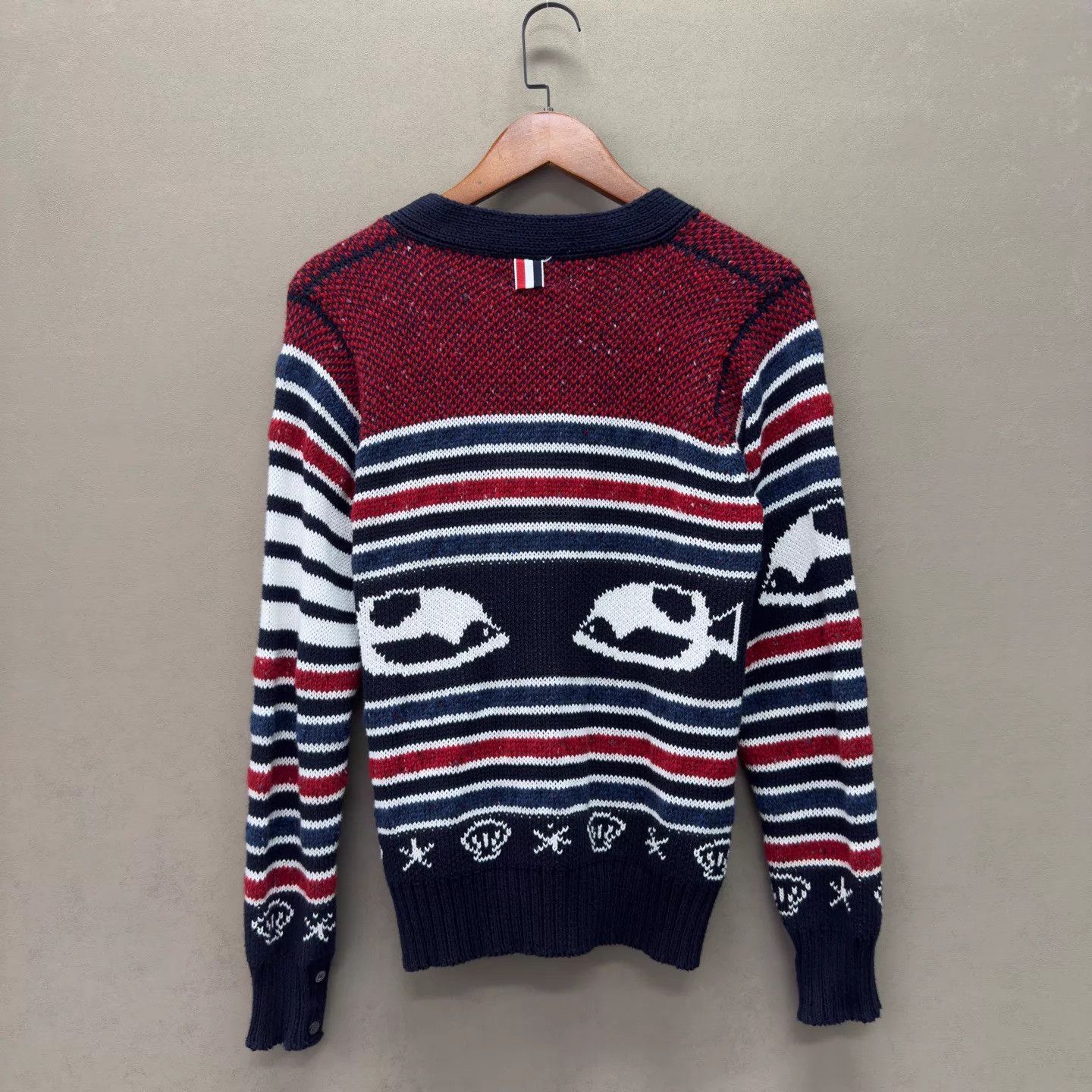 Thom Browne Thom Browne 98 New Red Blue 4-bar Wool Cardigan Size 2 Size XS / US 0-2 / IT 36-38 - 4 Thumbnail