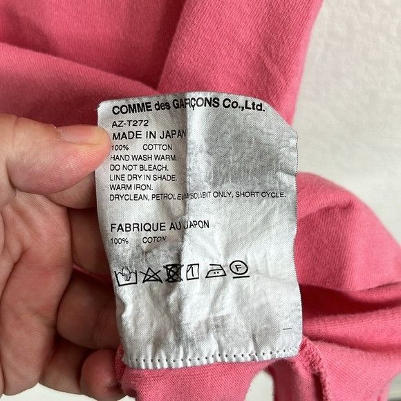 Comme des Garcons Comme Des Garcons Pink Unisex Short Sleeve Cotton T Shirt Size M / US 6-8 / IT 42-44 - 5 Thumbnail