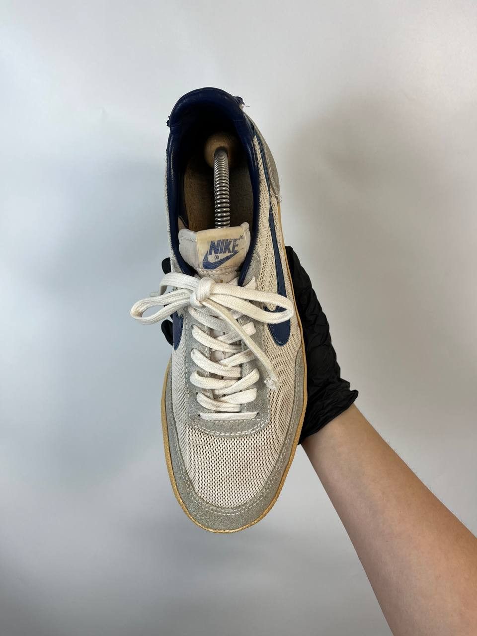 Nike NIKE VINTAGE 1980s TRAINERS SNEAKERS MESH LEATHER Sz 11 Size US 11 / EU 44 - 3 Thumbnail