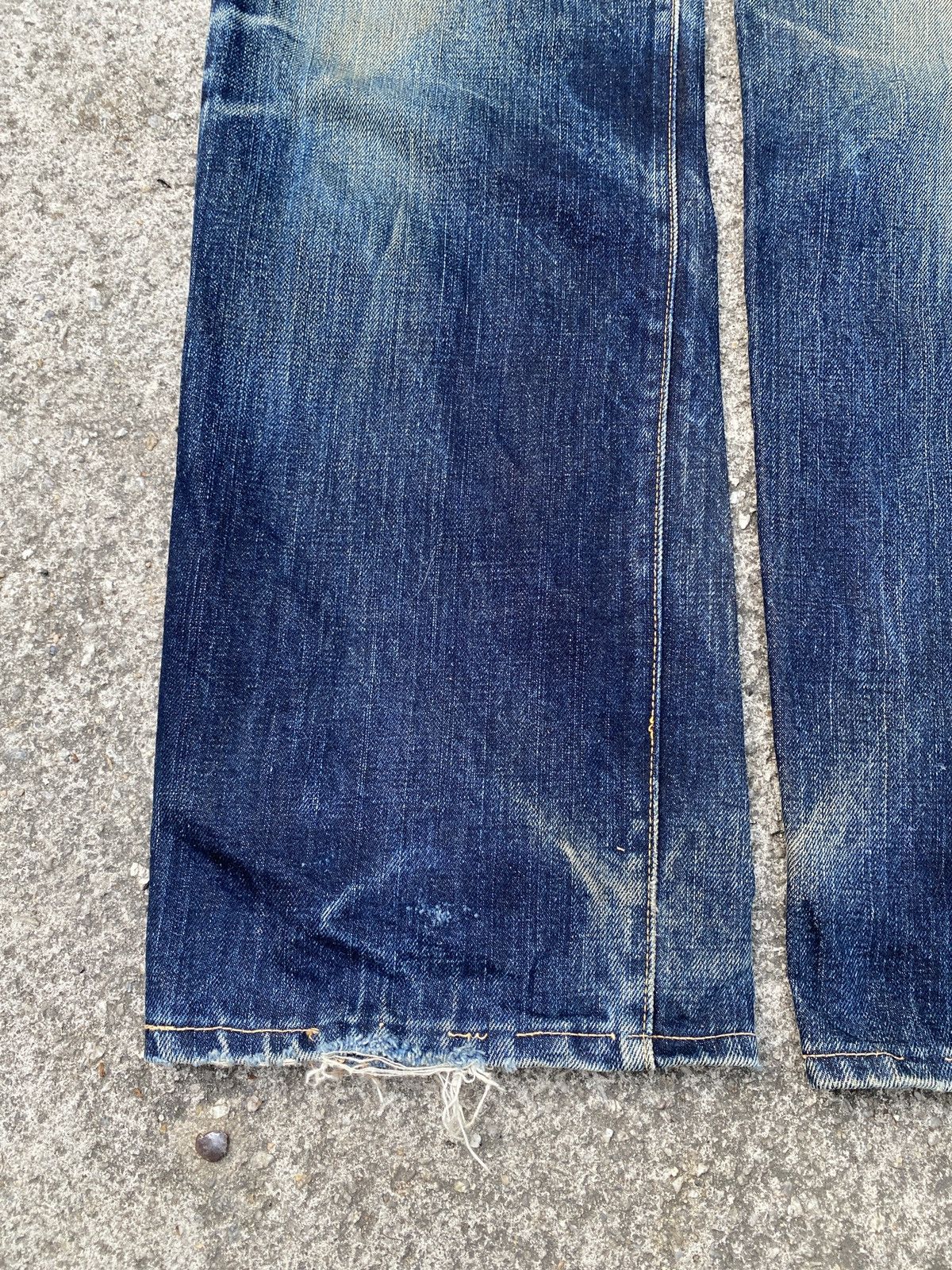 The Flat Head Lot 3005-22 The Flat Head Selvedge Honeycomb Distressed Size US 29 - 4 Thumbnail