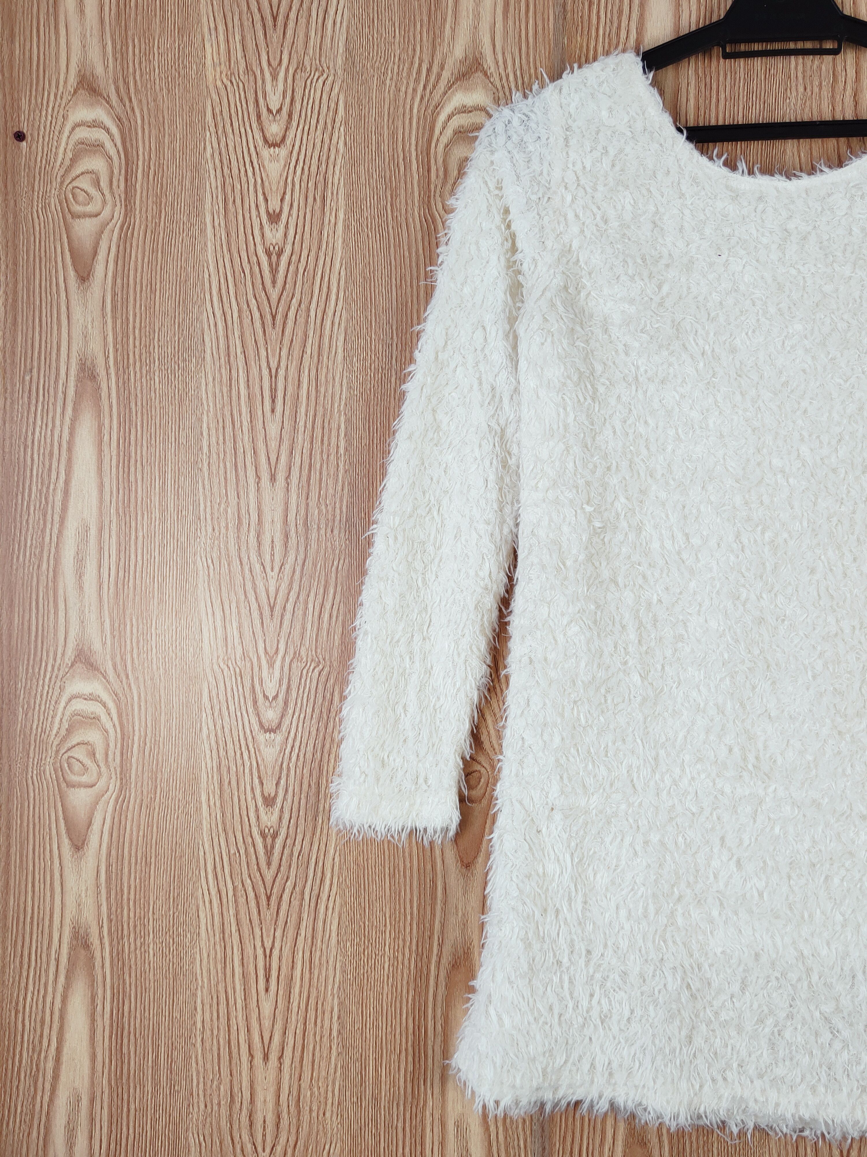Japanese Brand × Vintage Japanese Brand Ivory Fur Mohair Faded Knitwear Size S / US 4 / IT 40 - 8 Thumbnail