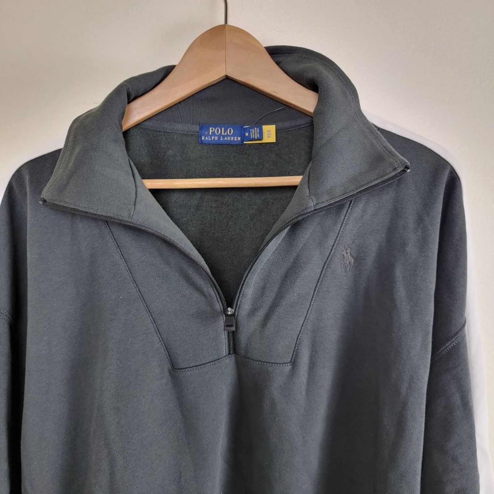 Polo Ralph Lauren Polo Ralph Lauren Pullover 1/4 Zip Sweatshirt Striped Sleeve Size S / US 4 / IT 40 - 9 Thumbnail