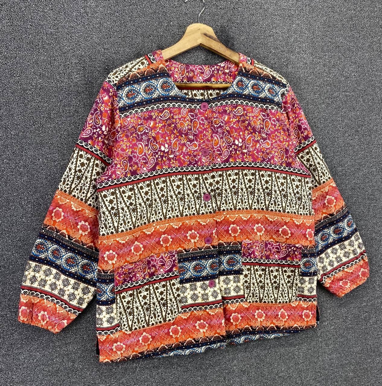 Japanese Brand Vintage Native x Navajo Paisleys Button Up Cardigan Jacket Size M / US 6-8 / IT 42-44 - 2 Thumbnail