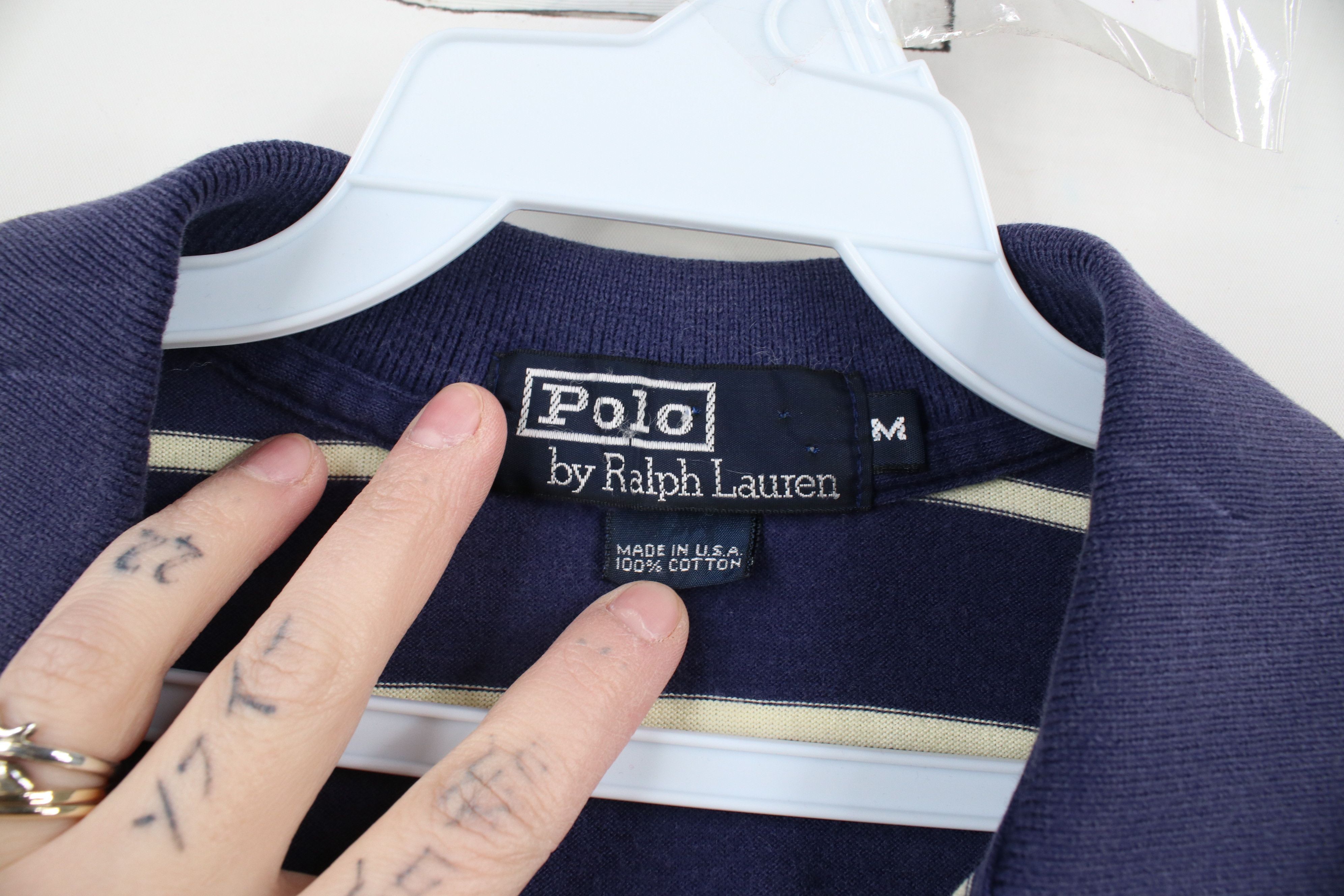 Ralph Lauren × Vintage Vintage 90s Ralph Lauren Soft Touch Striped Polo Shirt USA Size US M / EU 48-50 / 2 - 9 Thumbnail