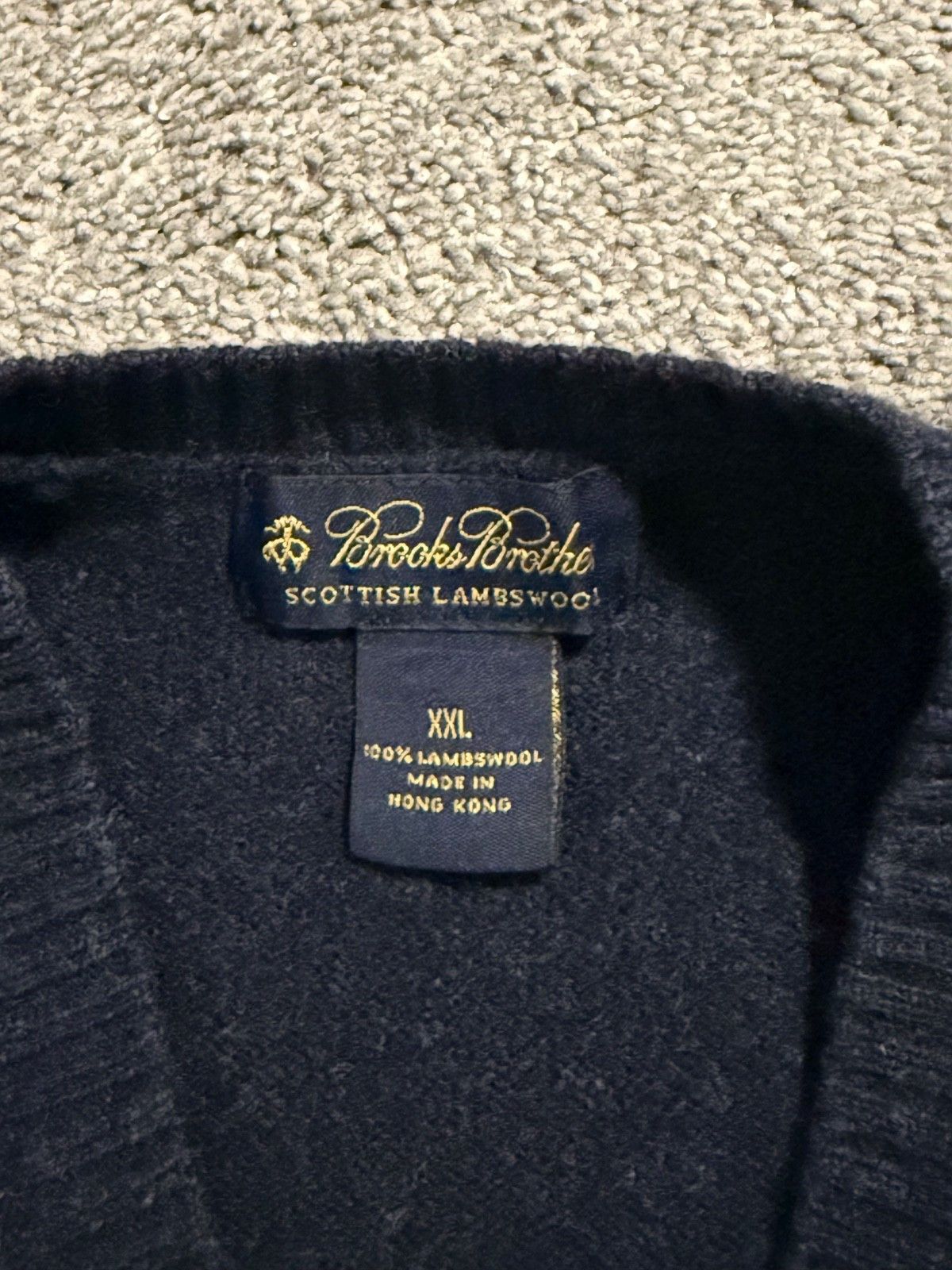 Brooks Brothers Brooks Brothers 100% Lambswool V Neck Sweater Navy XXL Size US XXL / EU 58 / 5 - 2 Thumbnail