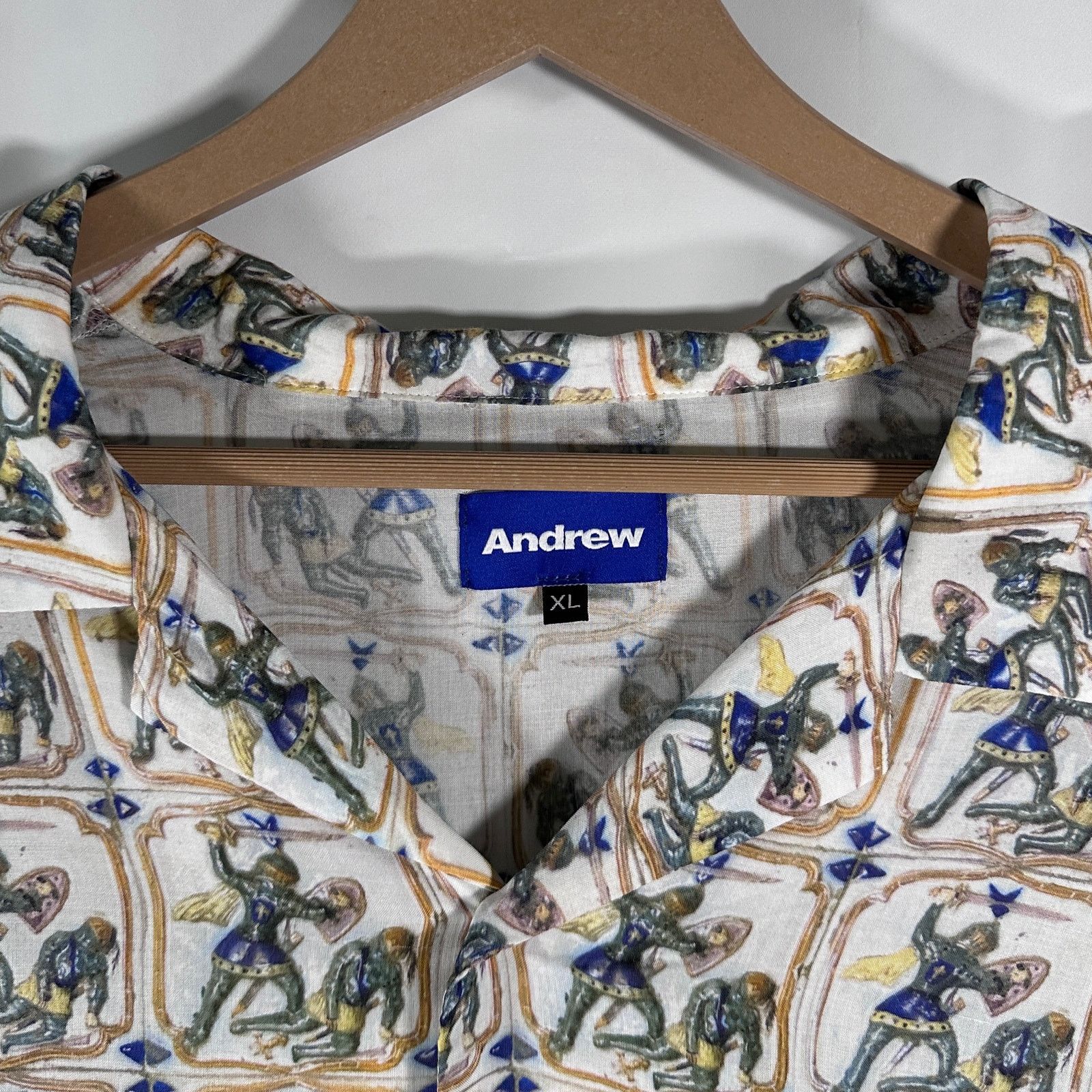 Andrew Knight Graphic Camp Collar Rayon Shirt Size US XL / EU 56 / 4 - 2 Thumbnail
